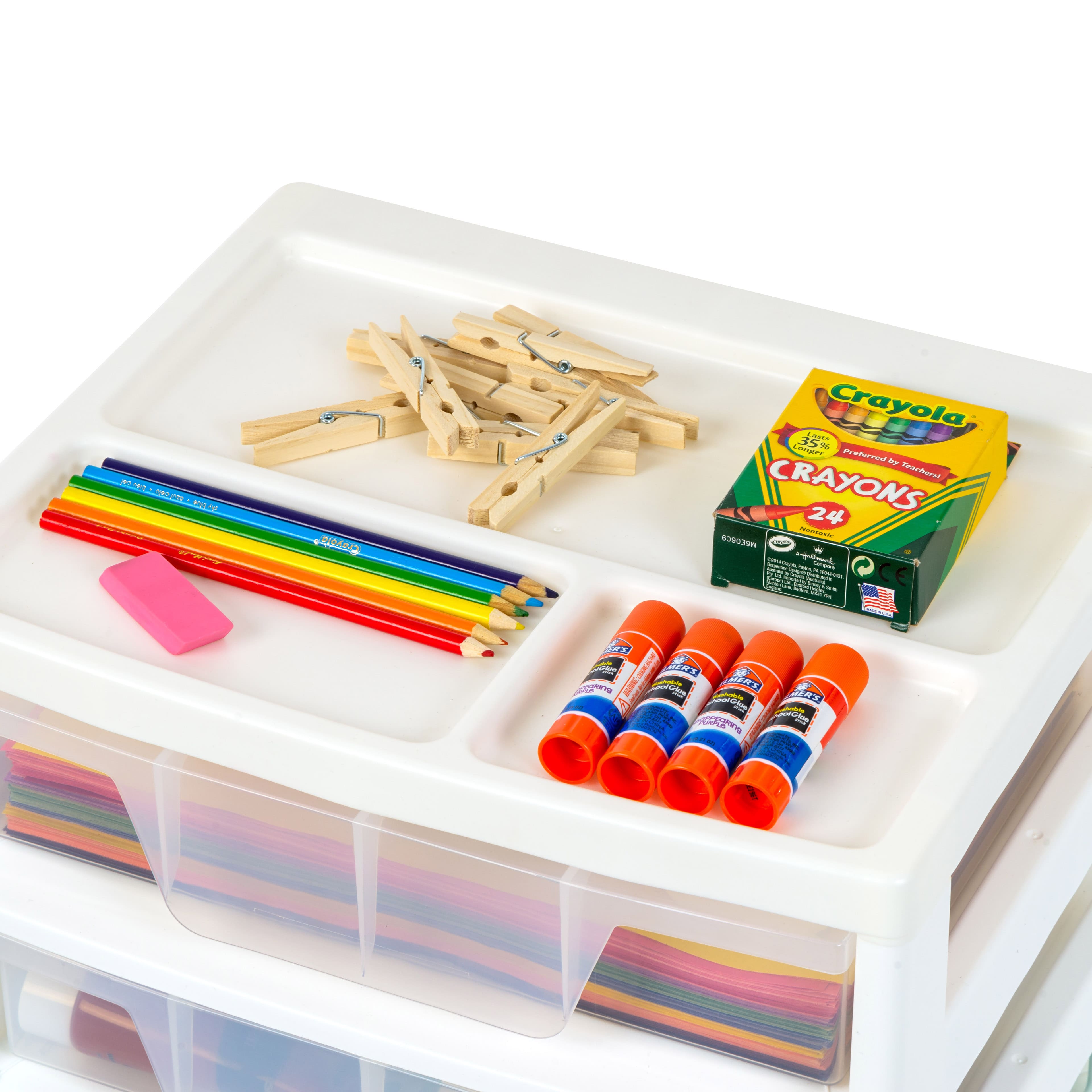 6 Pack: IRIS 13" Clear Tabletop Storage Drawers