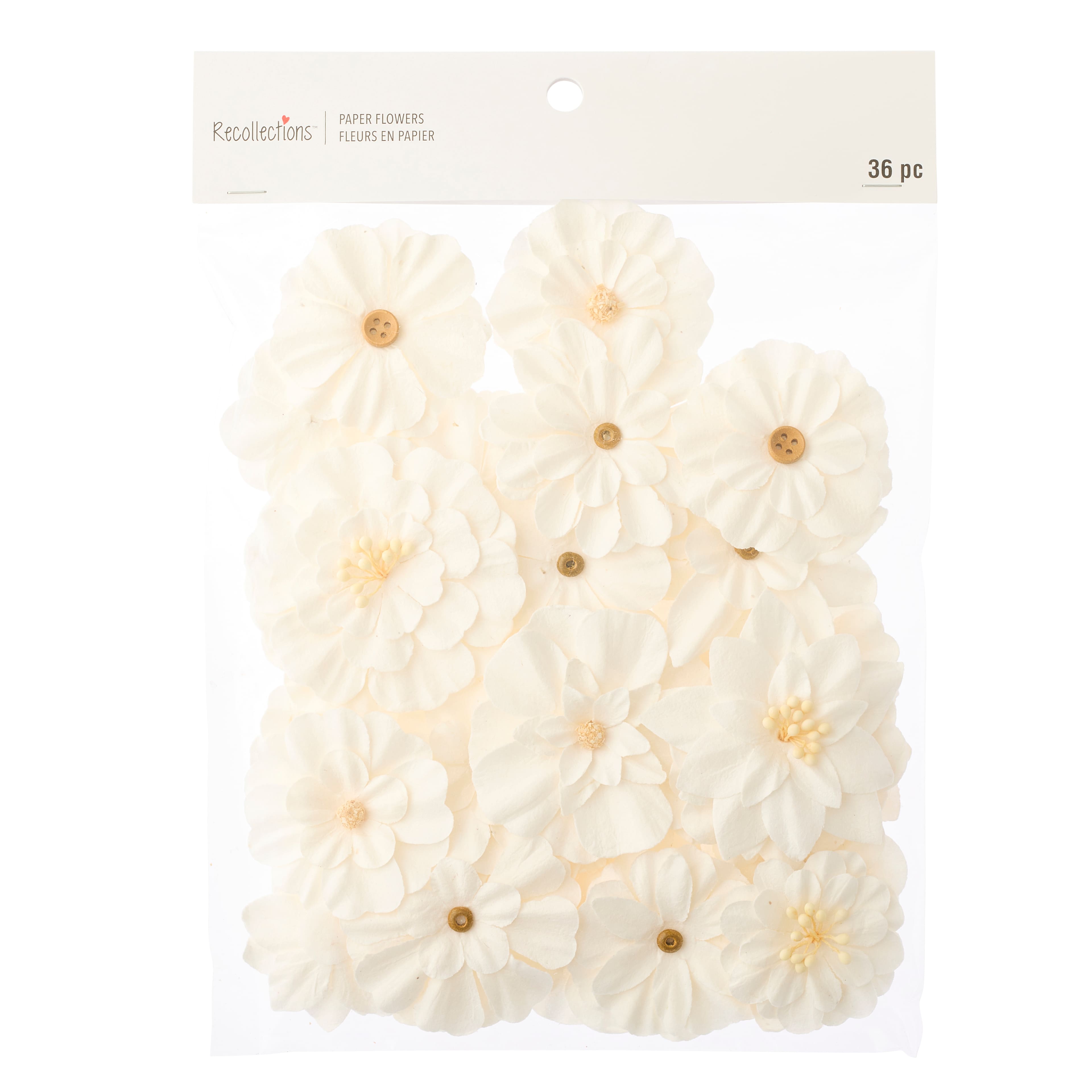 White Paper Flower Embellishments By Recollections&#x2122;