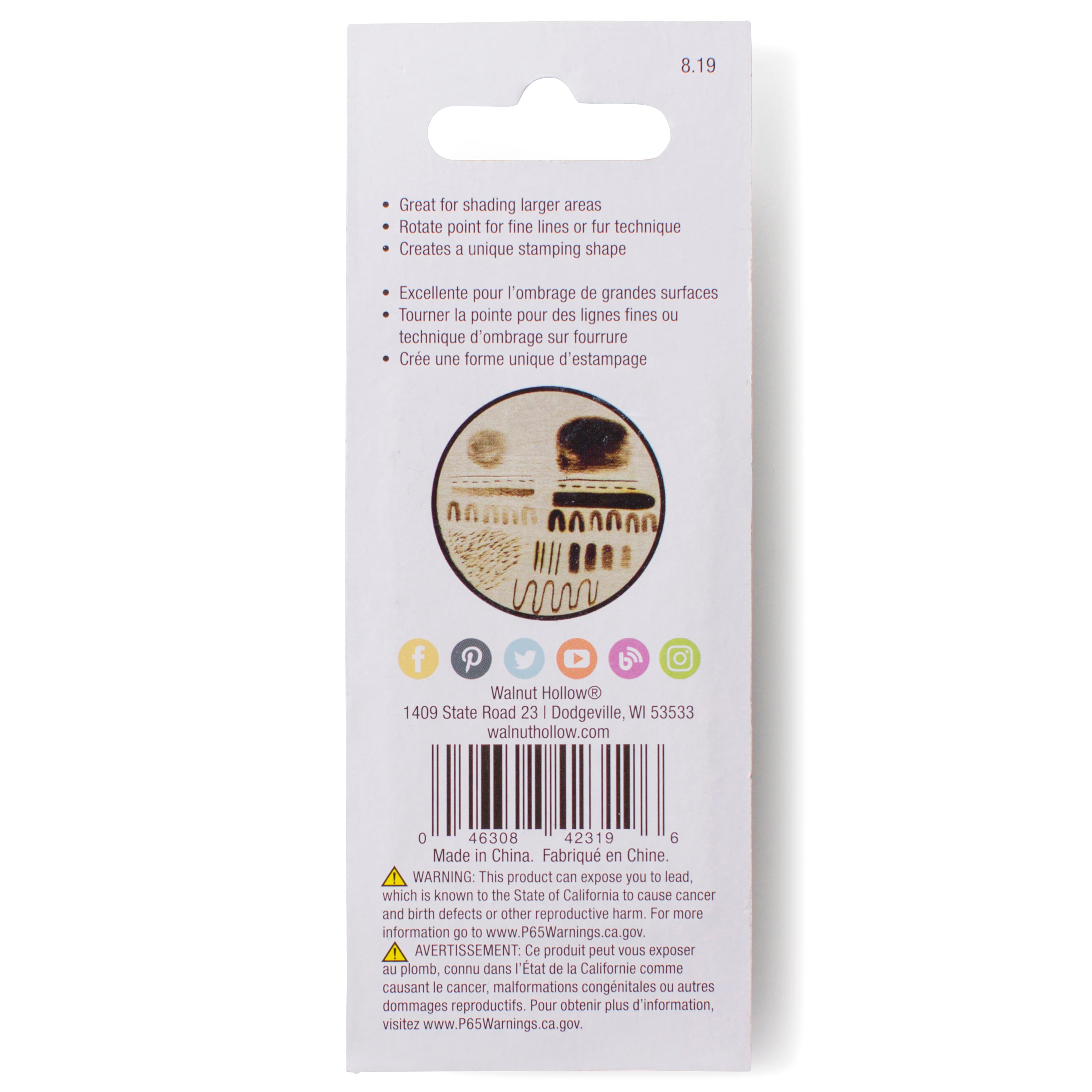 Pointe à ombrer en forme de cuillère pour outil de pyrogravure de Walnut Hollow