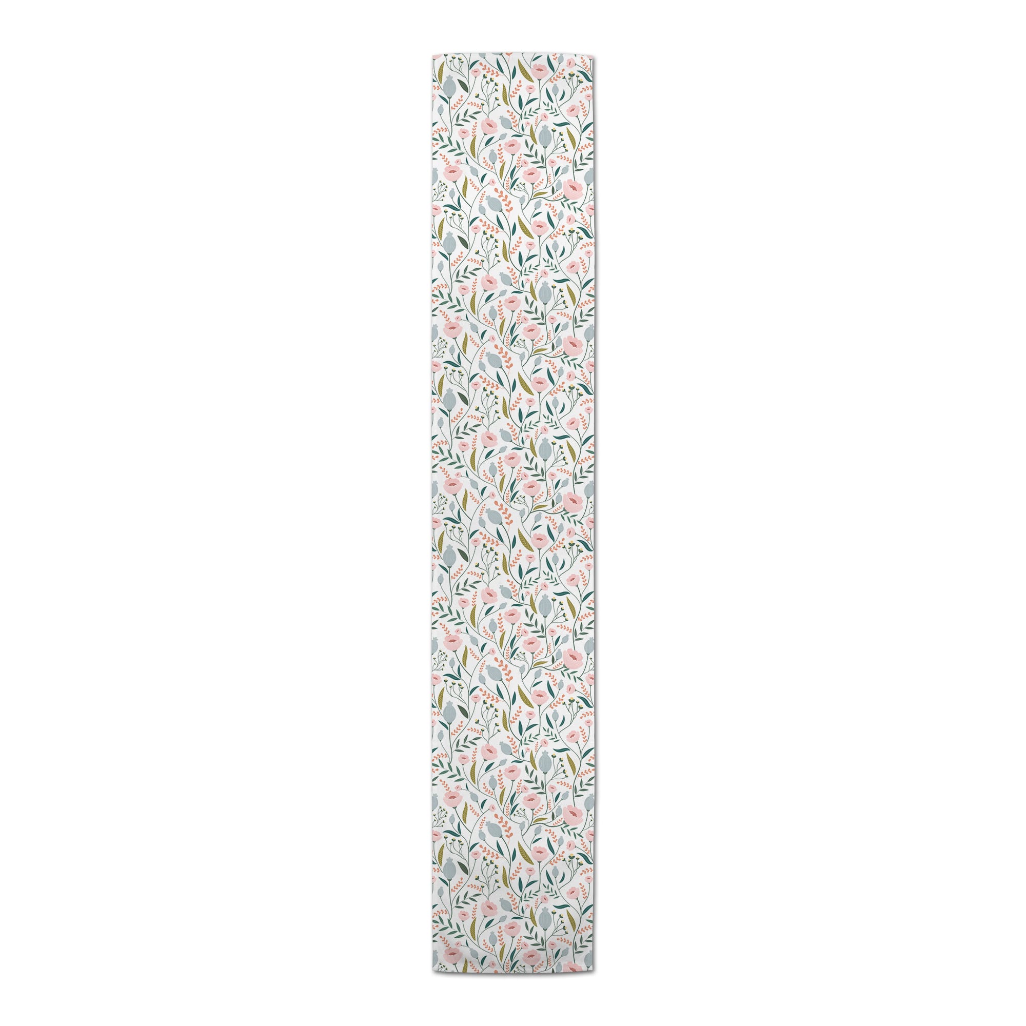 72" Pastel Floral Pattern Poly Twill Table Runner