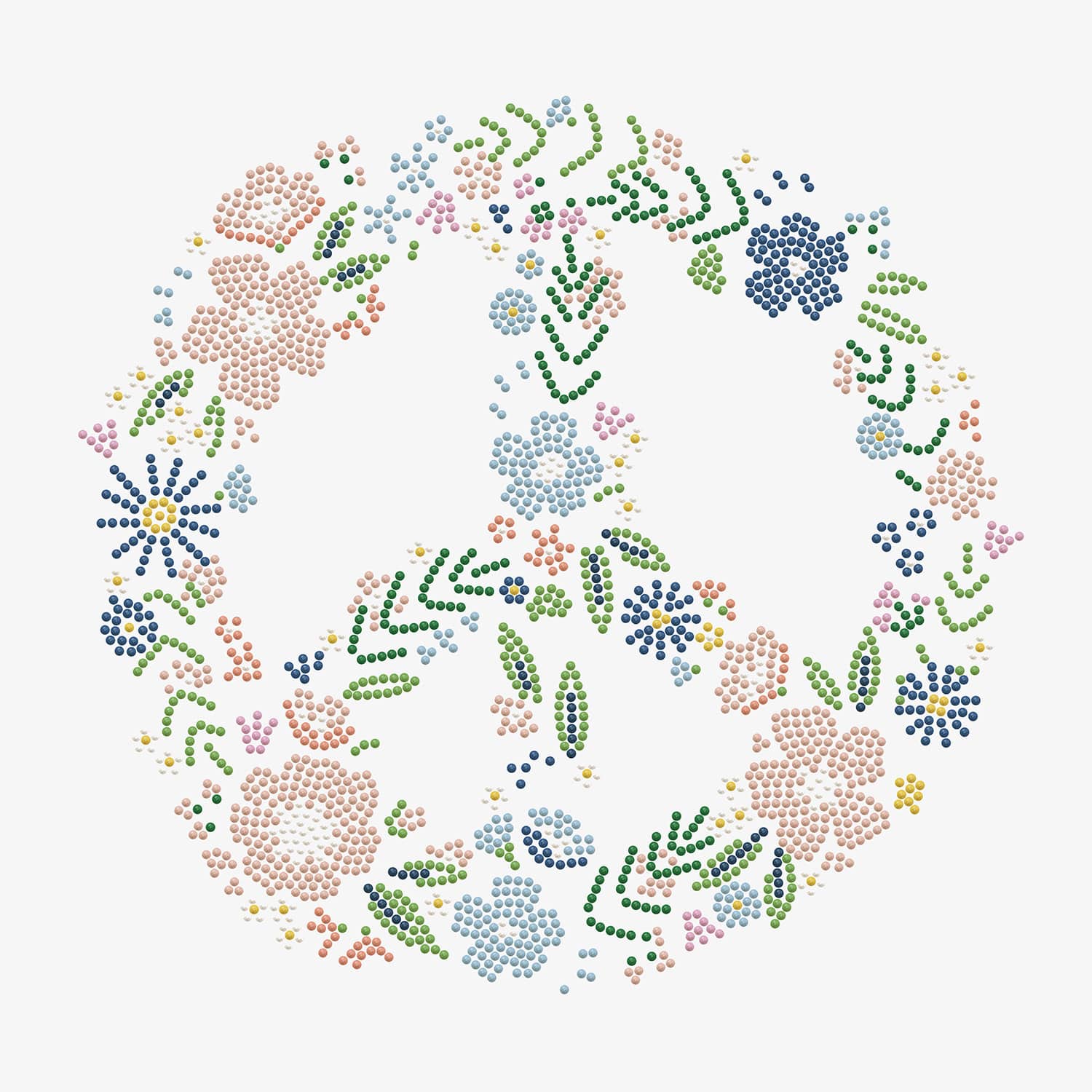 Camelot® Dots Floral Peace Sign Diamond Painting Kit