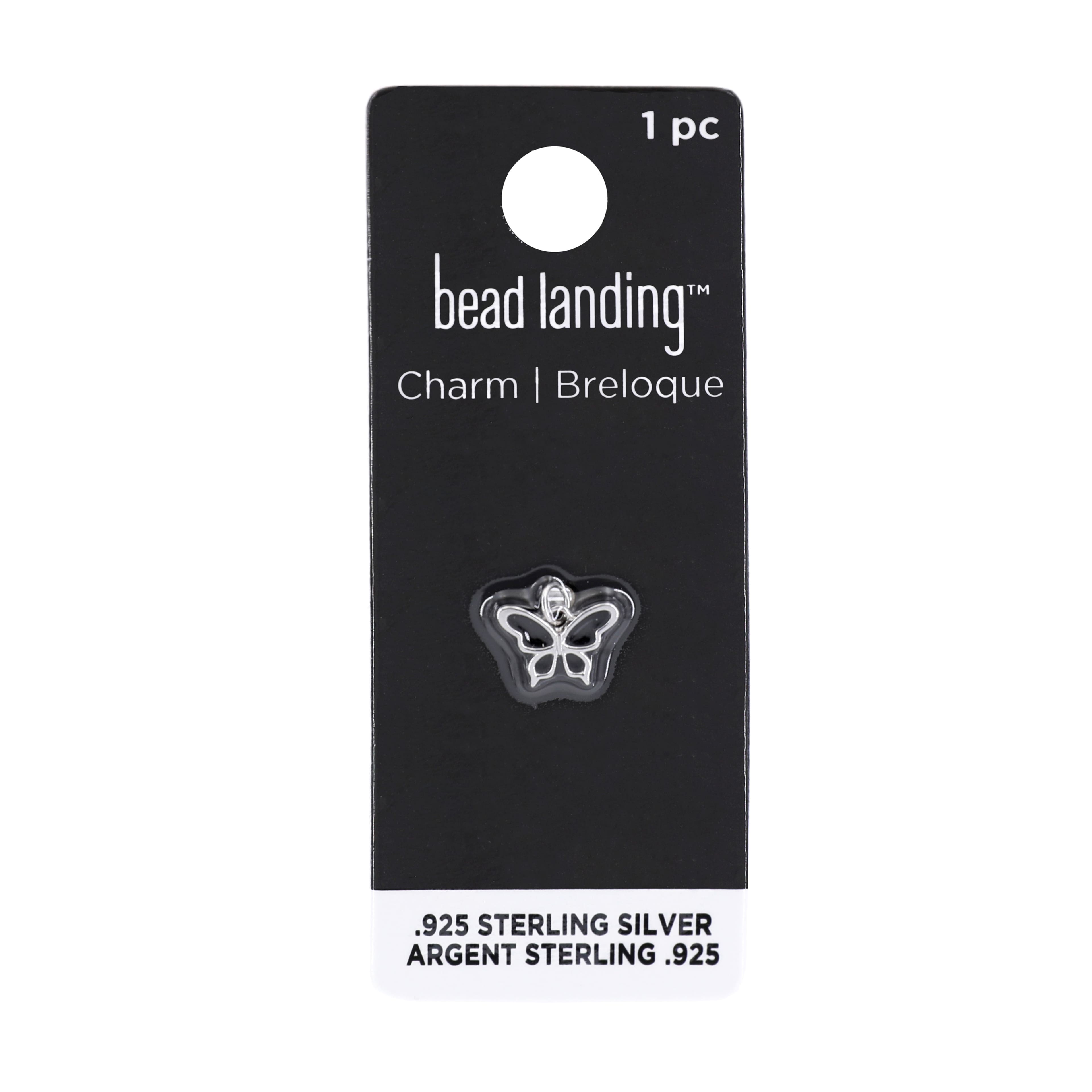 12 Pack: Sterling Silver Butterfly Icon Charm by Bead Landing™