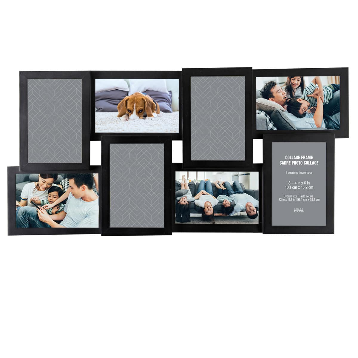 4x6 Wood Collage Picture Frames - 4 Opening