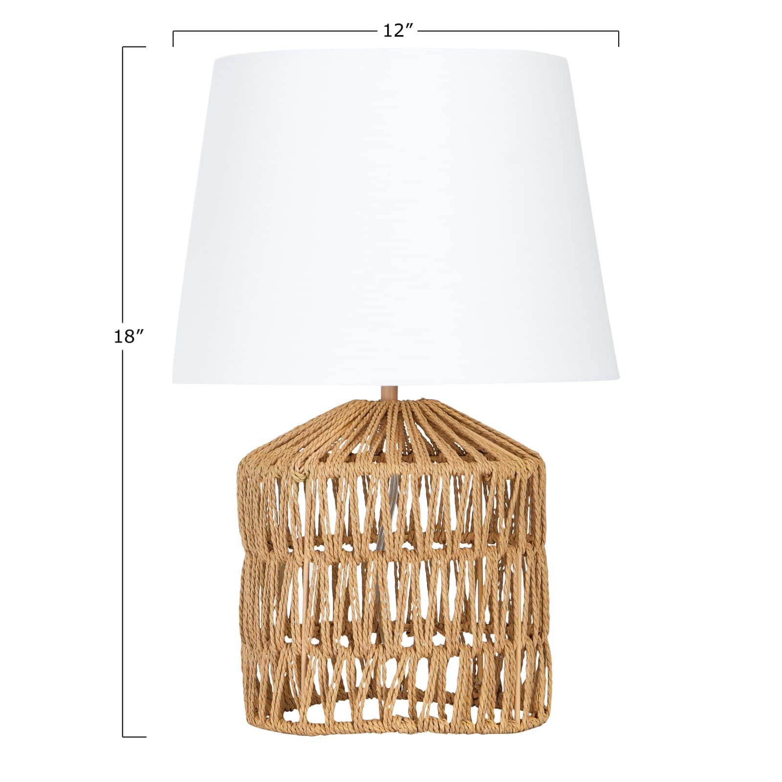 Hello Honey&#xAE; 18&#x22; Drum-Shaped Rope Table Lamp