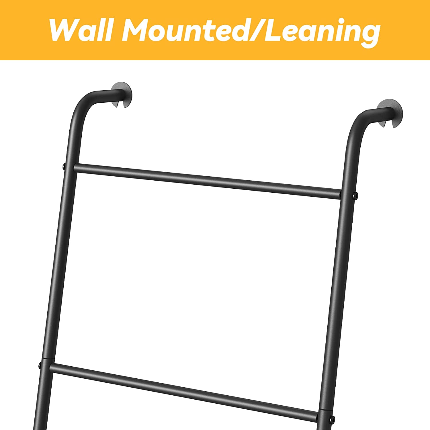 NEX&#x2122; Black Metal Blanket Ladder Holder Set