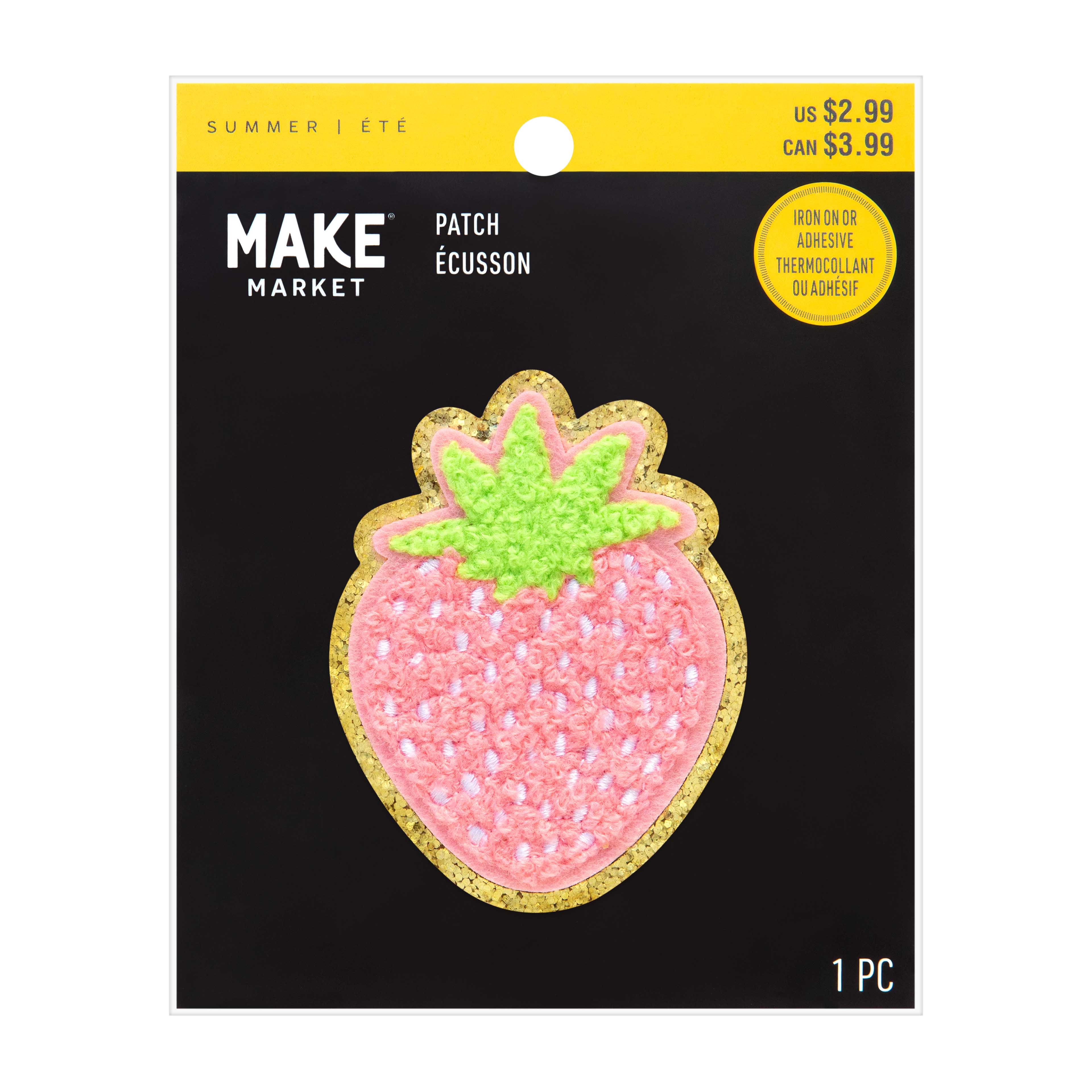 Summer Strawberry Iron On &#x26; Adhesive Patch by Make Market&#xAE;