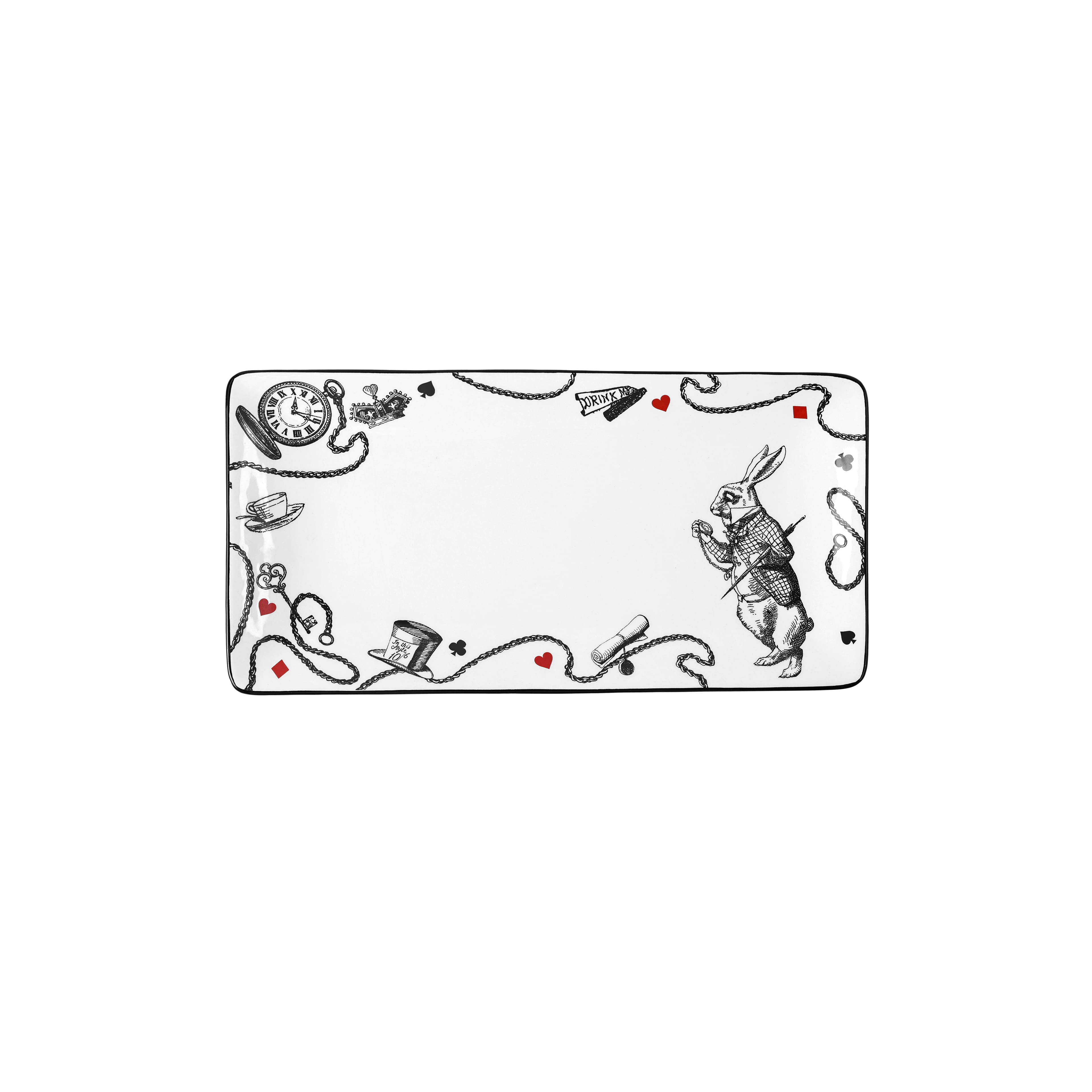 14" White Rabbit Ceramic Serving Dish by Ashland®