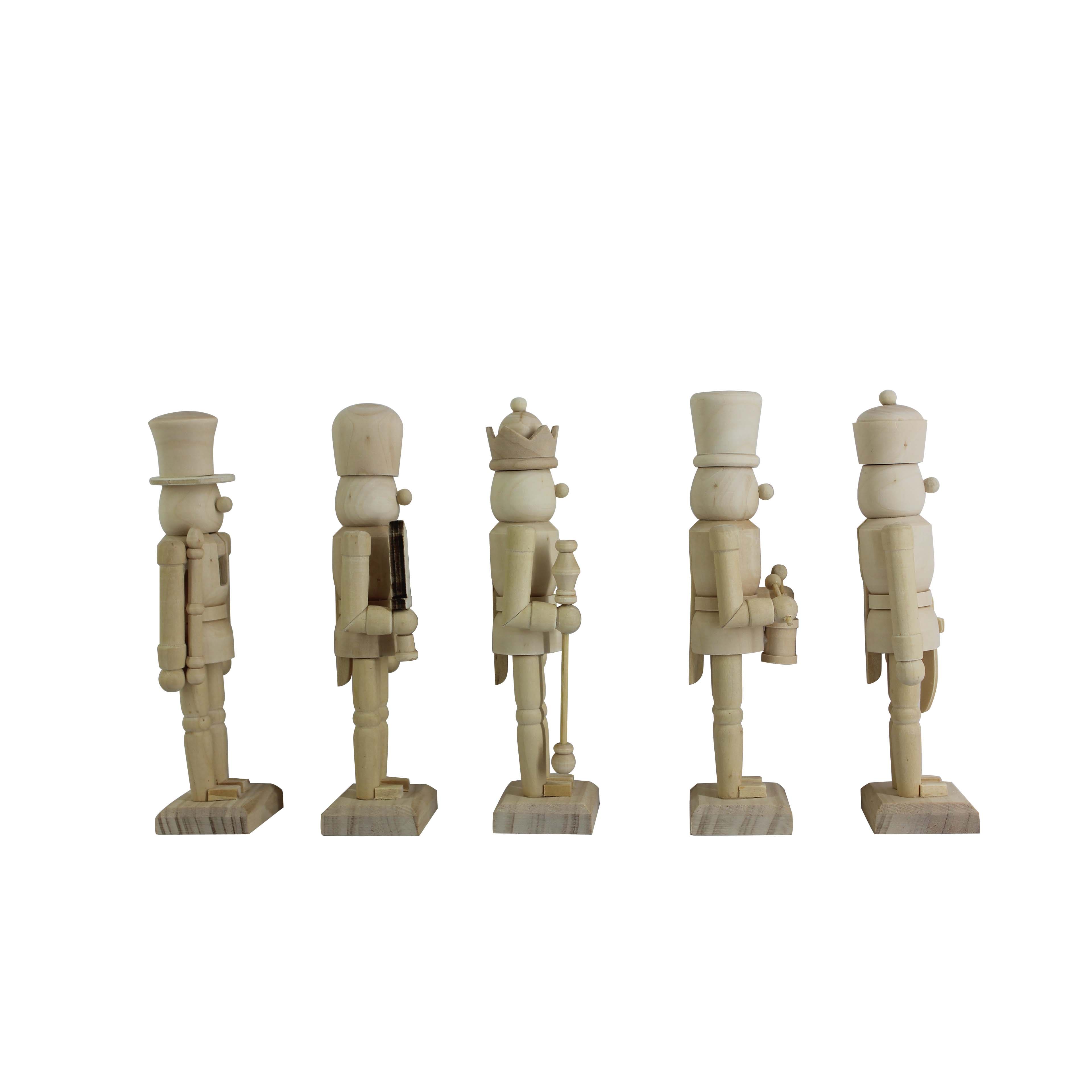 6&#x22; Classic 5 Piece DIY Pinewood Nutcracker Set by Make Market&#xAE;