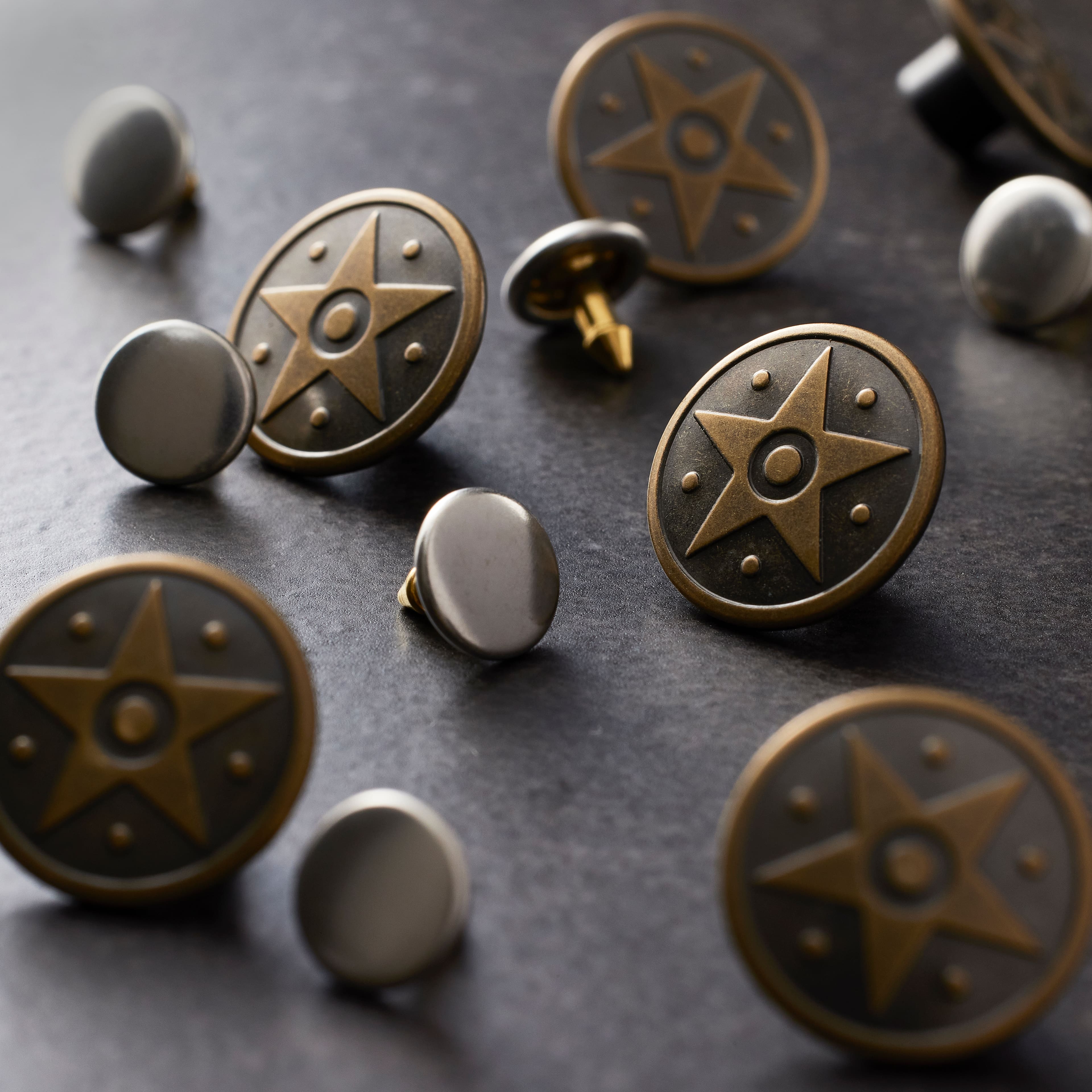 Soldier&#x27;s Cross Jean Buttons by Loops &#x26; Threads&#x2122;