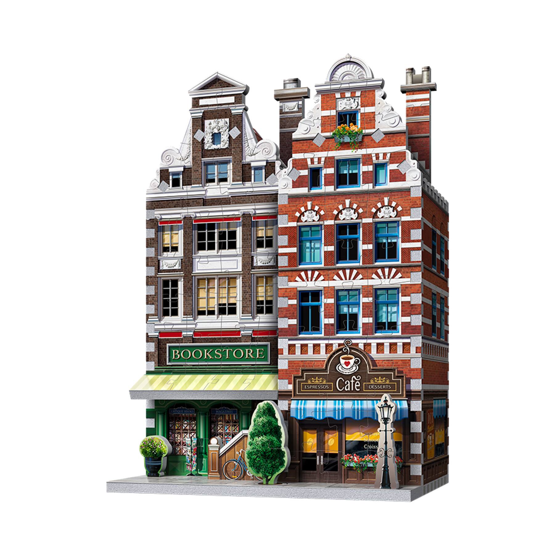 Urbania Collection - 4 3D Puzzles: Hotel, Cinema, Cafe, and Fire Station: 1165 Pcs