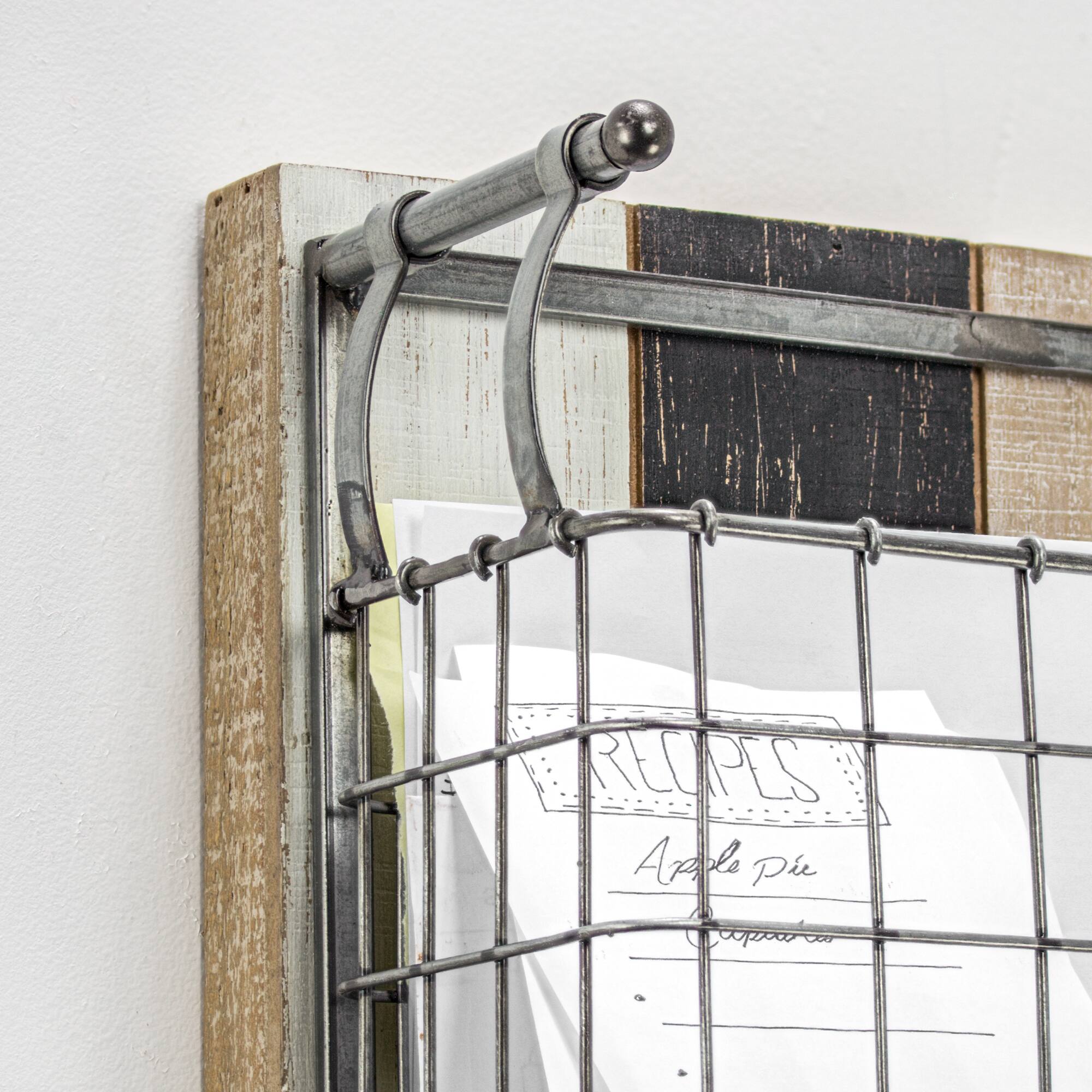 Rustic Metal Wired Mail & Wall Organizer