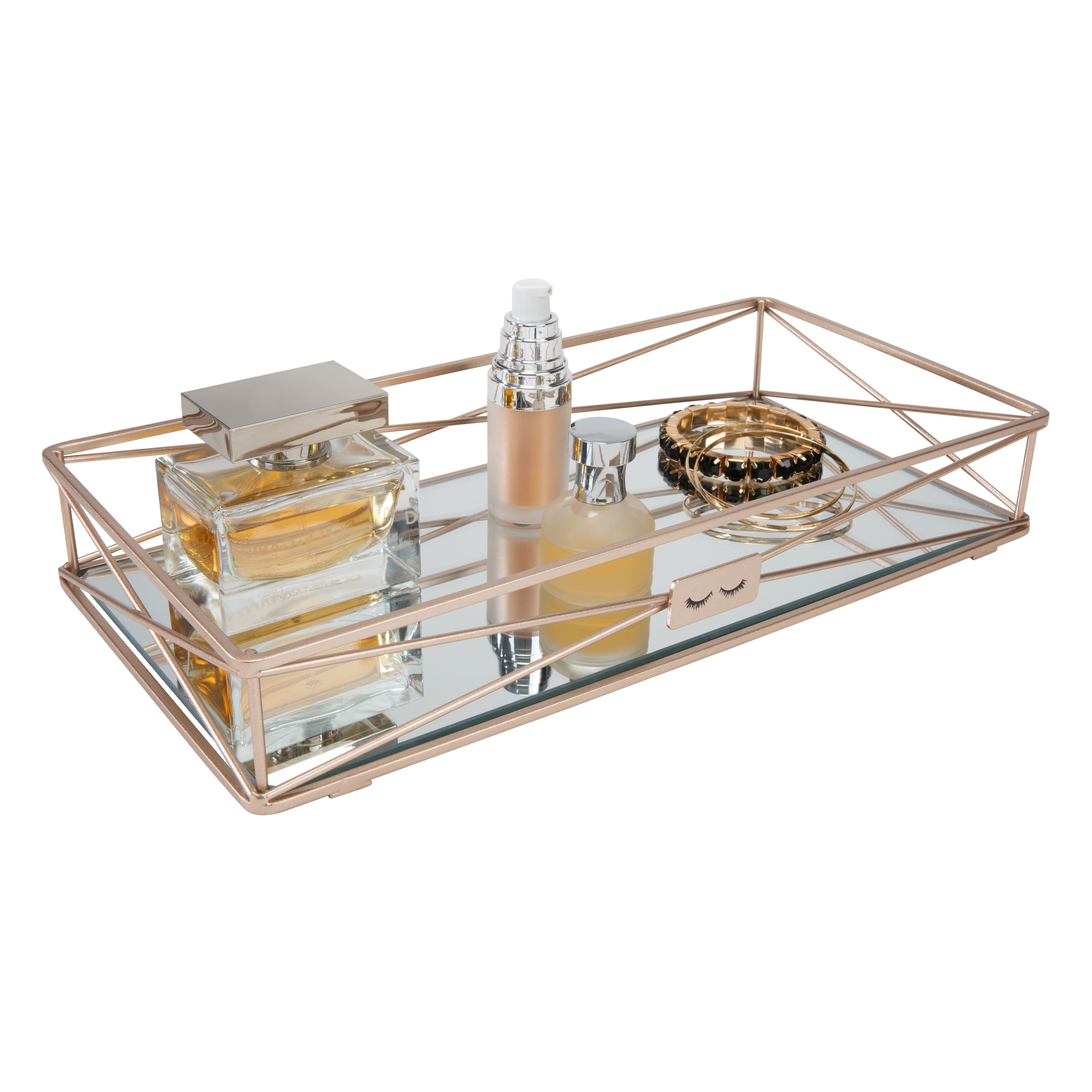 Home Details 14&#x22; Rose Gold Gorgeous Vanity Tray