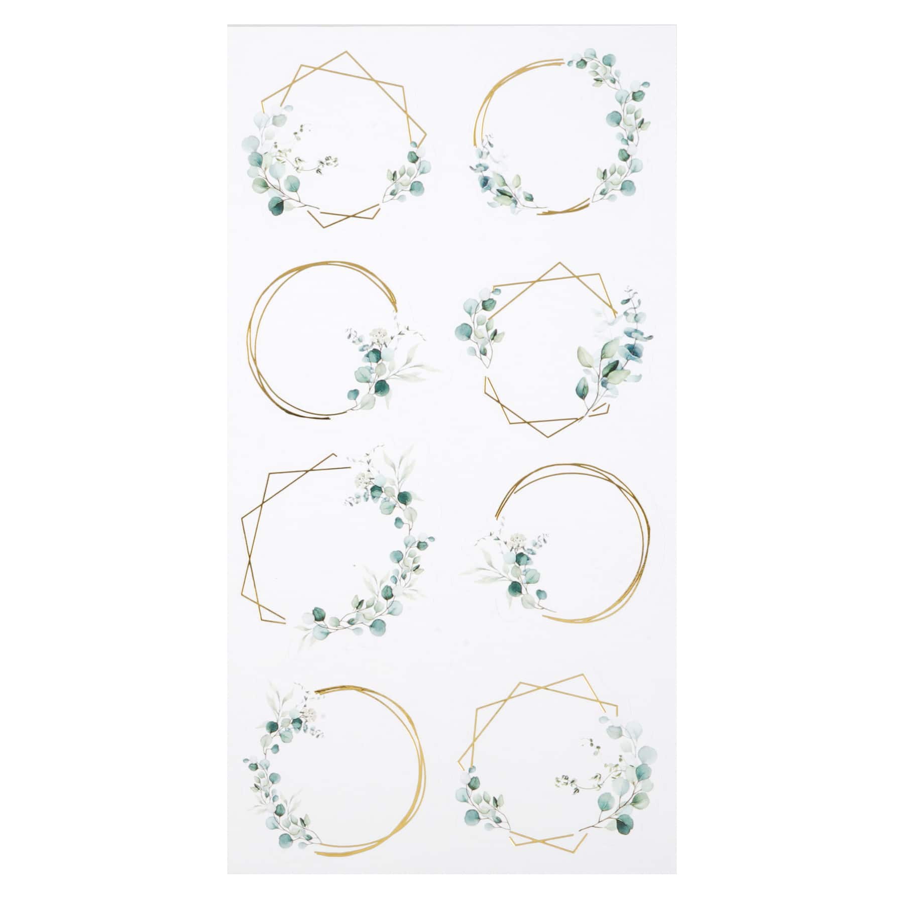 12 Pack: Gold Wreath & Leaf Stickers by Recollections™