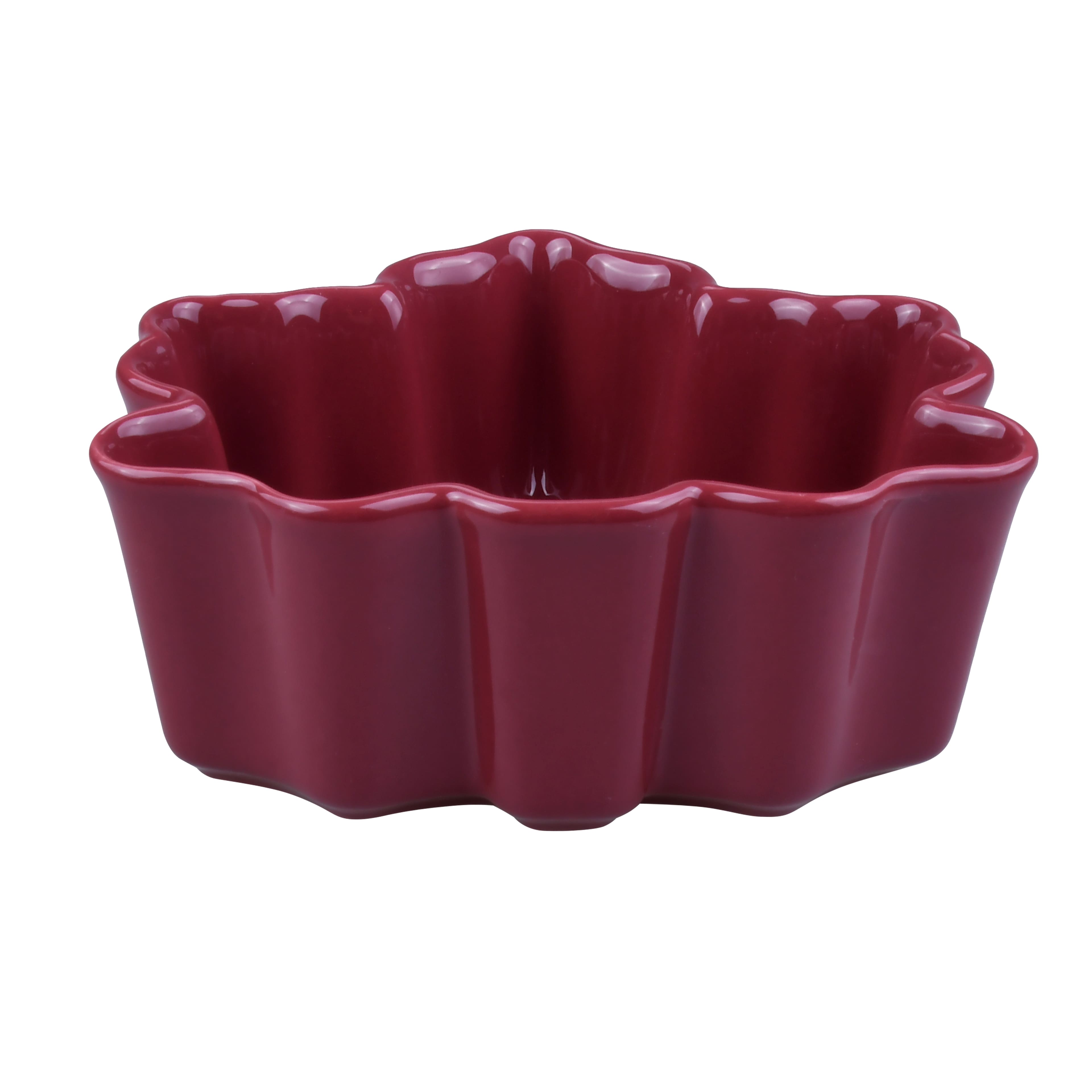 5&#x22; Burgundy Ceramic Ramekin by Makery&#x2122;