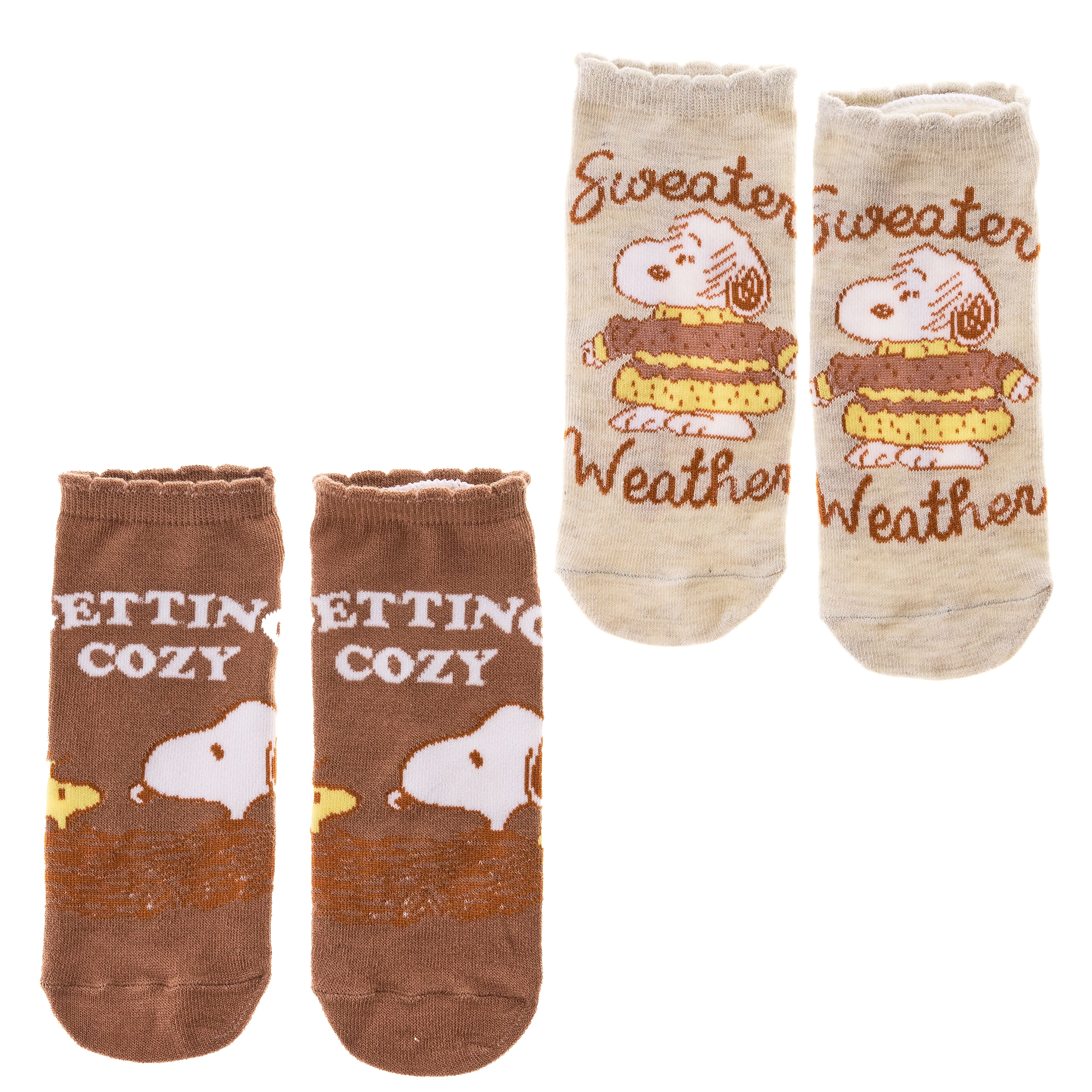 Peanuts&#xAE; Cozy 2 Pair Adult Ankle Sock Set