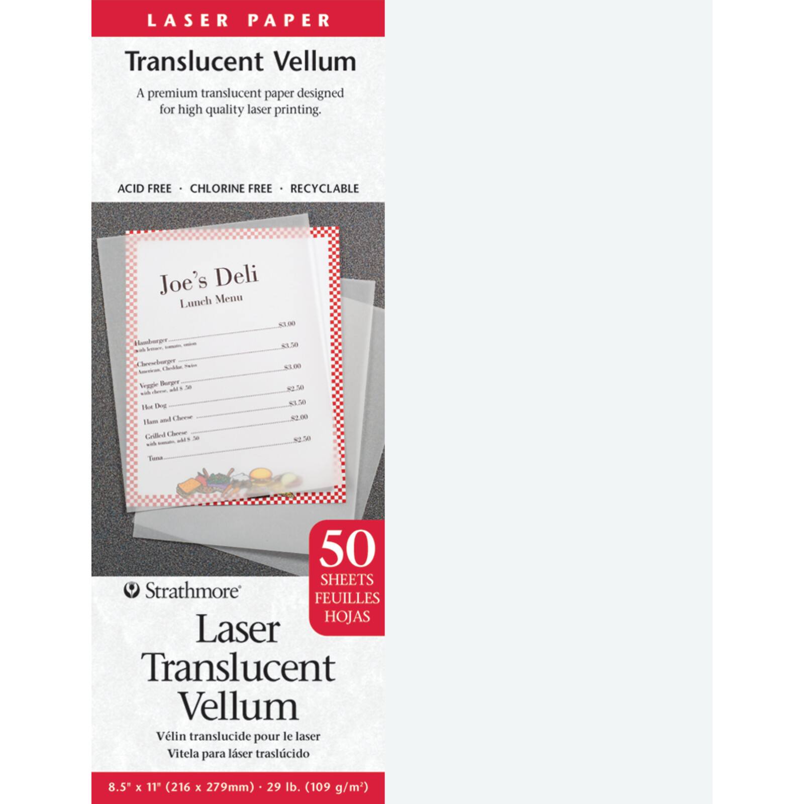 Strathmore® Laser Translucent Vellum, 8.5" x 11"