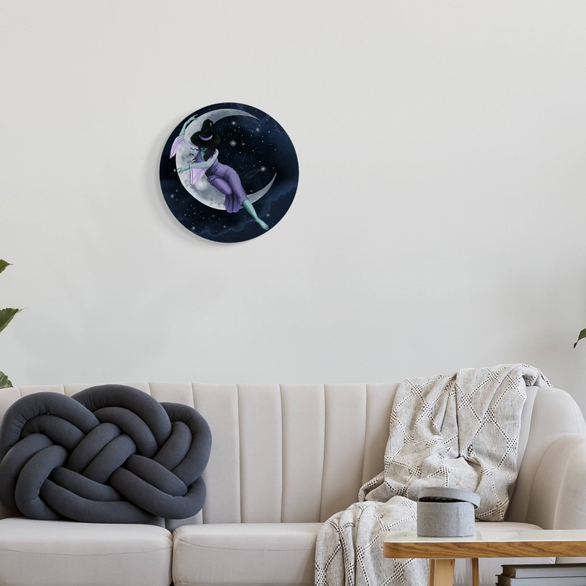 Stupell Industries Witch Resting Crescent Moon Wall Plaque Art