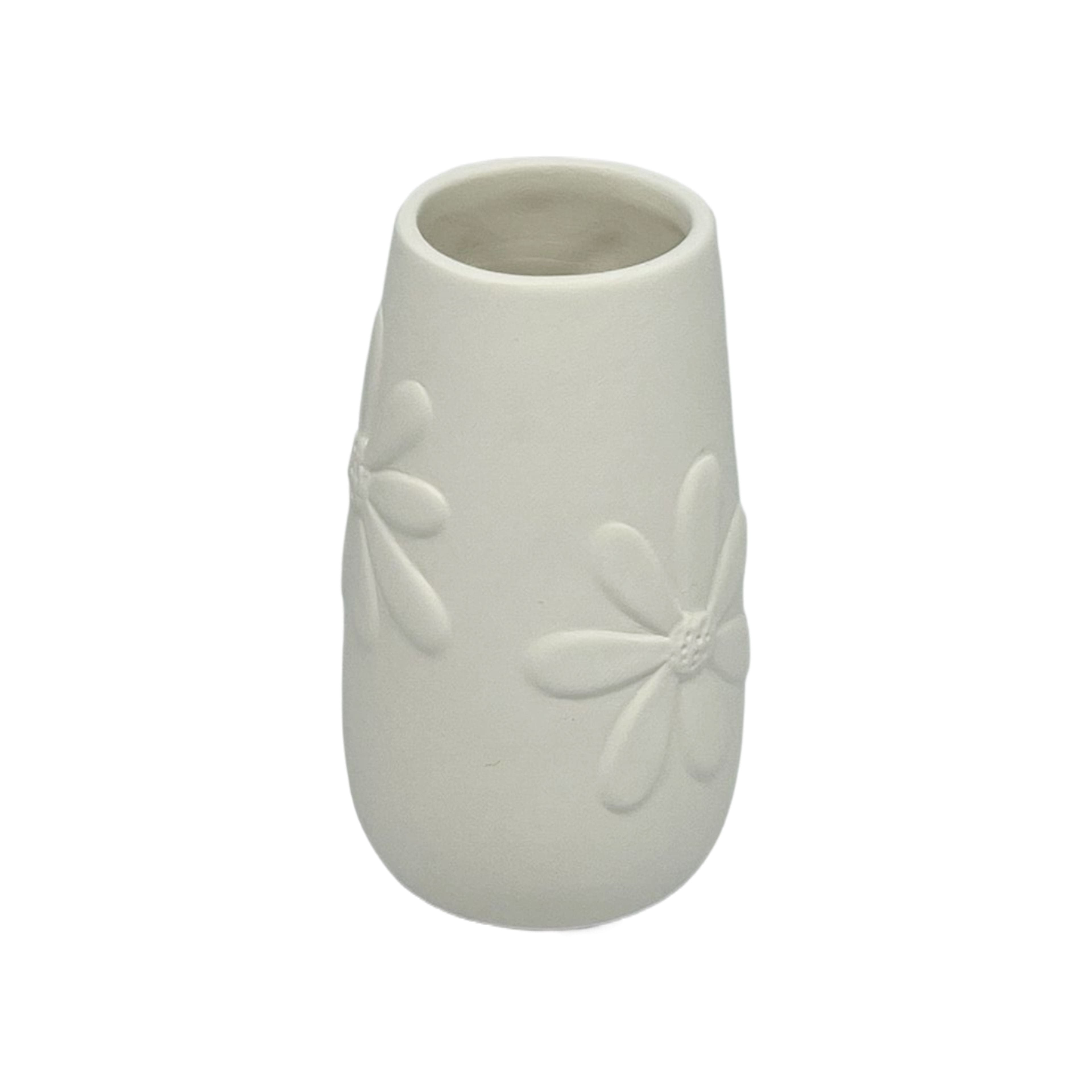 4.5&#x22; Tall Daisy Bud Vase DIY Ceramic D&#xE9;cor by Make Market&#xAE;