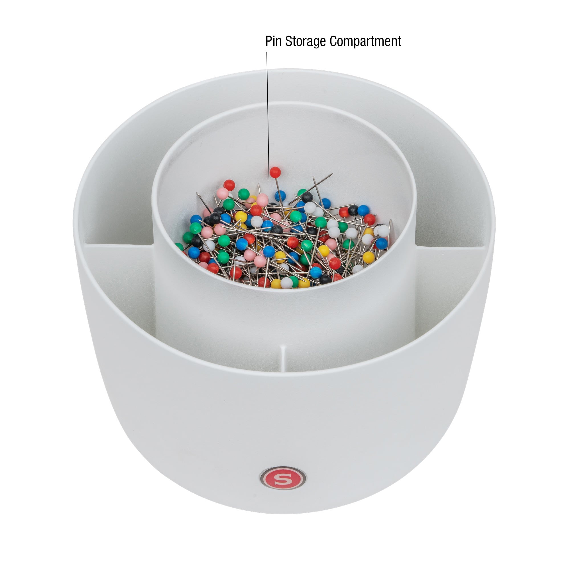 Meuble de rangement pour épingles et outils de couture de SINGER