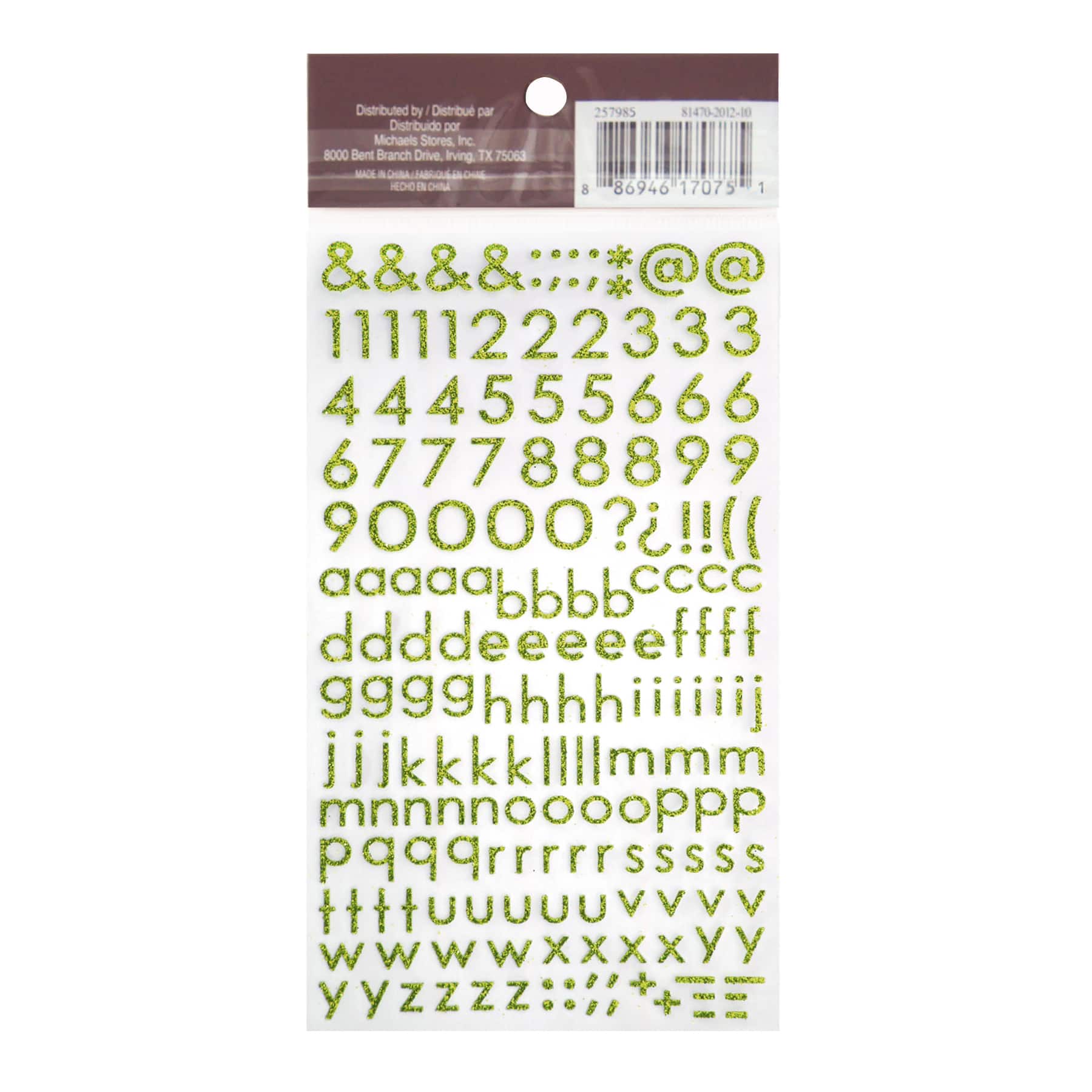 Glitter Block Alphabet Stickers by Recollections