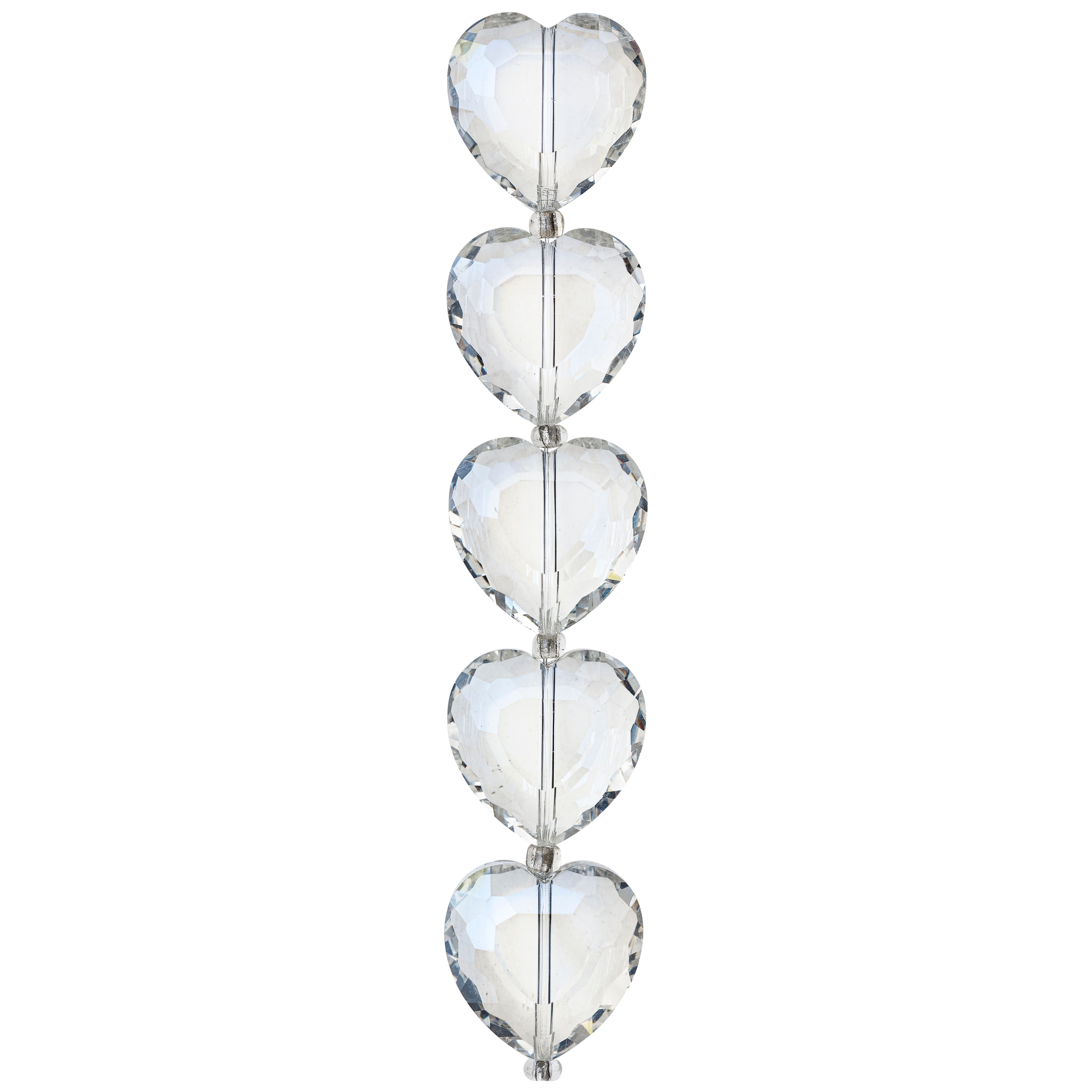 12 Pack: Crystal Heart Glass Beads, 22mm by Bead Landing&#x2122;