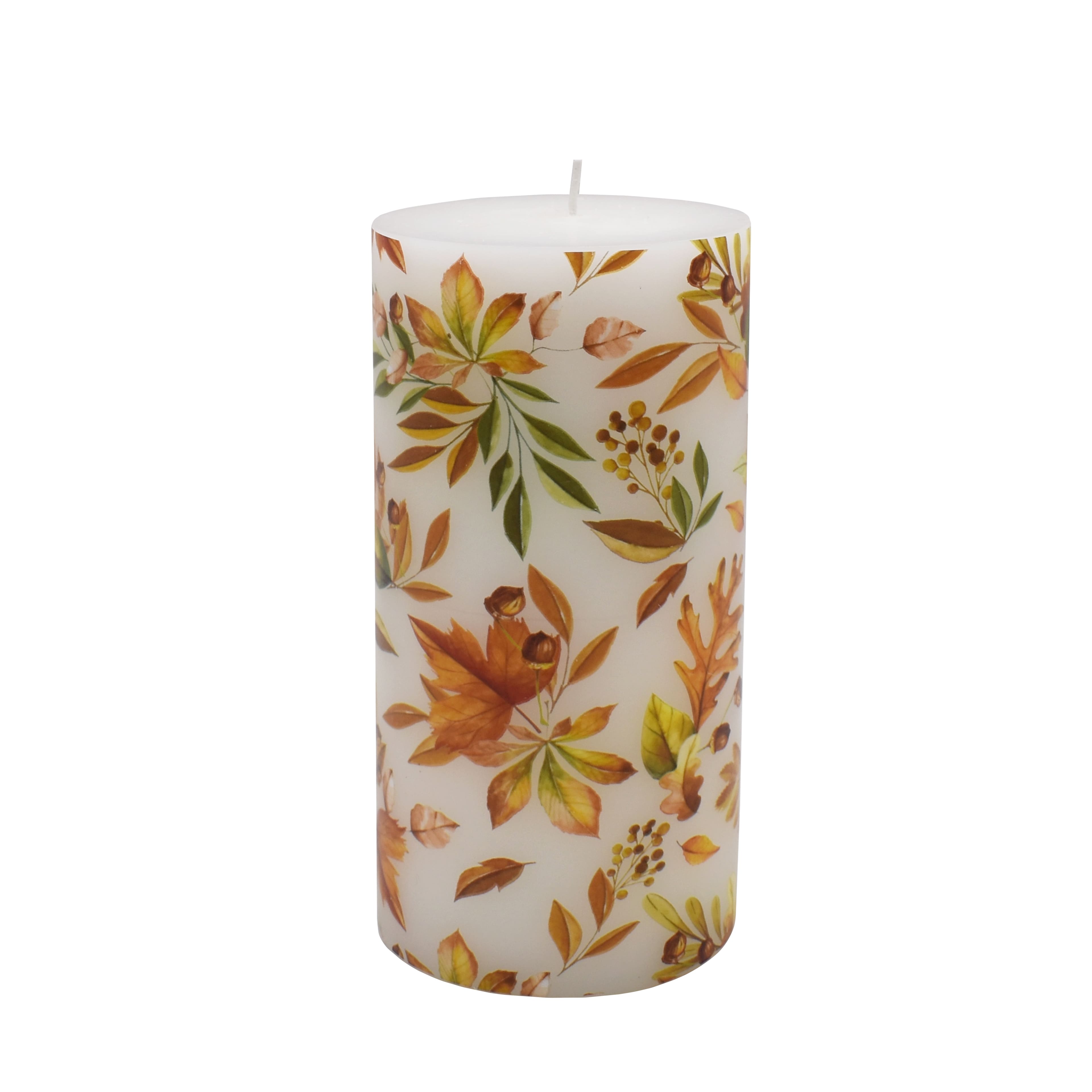 3&#x22; x 6&#x22; Maple Leaf Decal Pillar Candle by Ashland&#xAE;