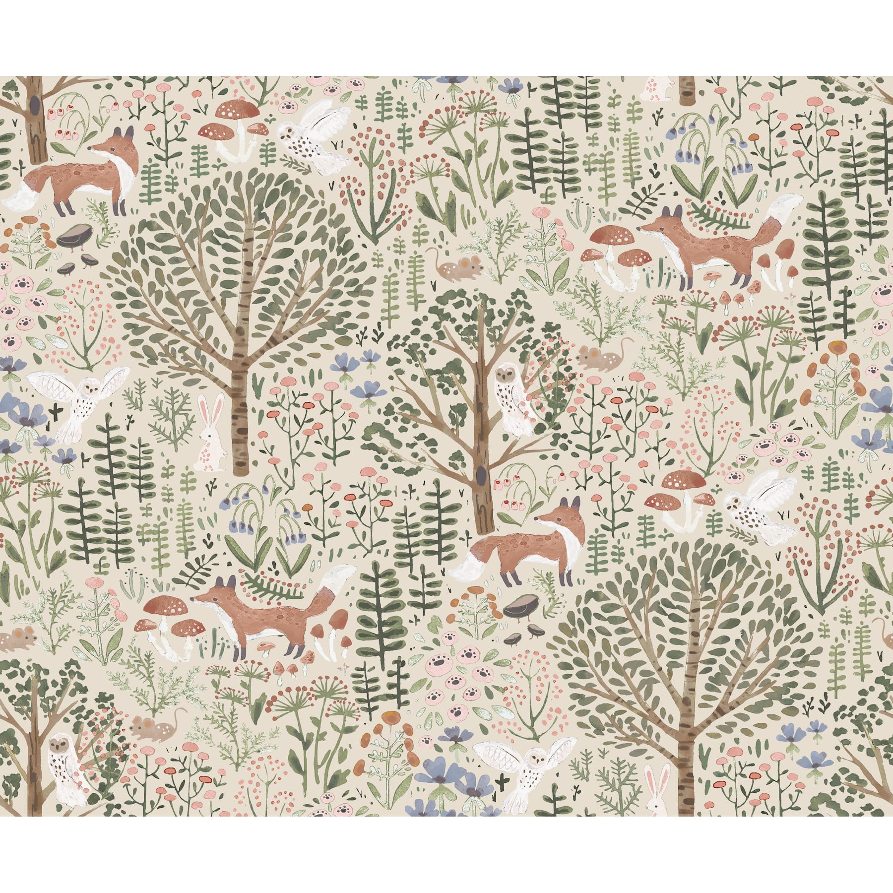 RoomMates Almond & Vintage Clara Jean Folklore Forest Peel & Stick Wallpaper