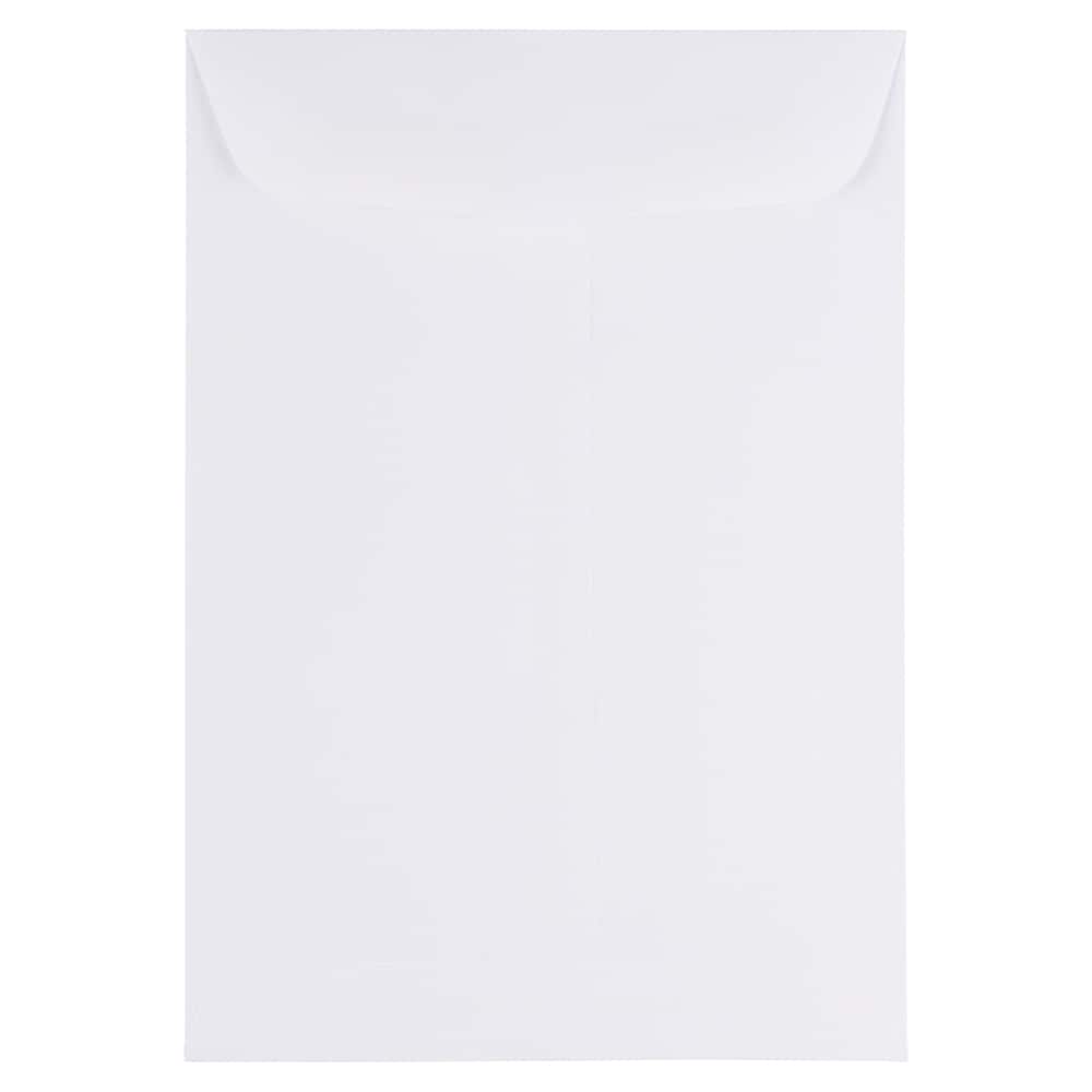 JAM Paper 7&#x22; x 10&#x22; White Open End Catalog Commercial Envelopes