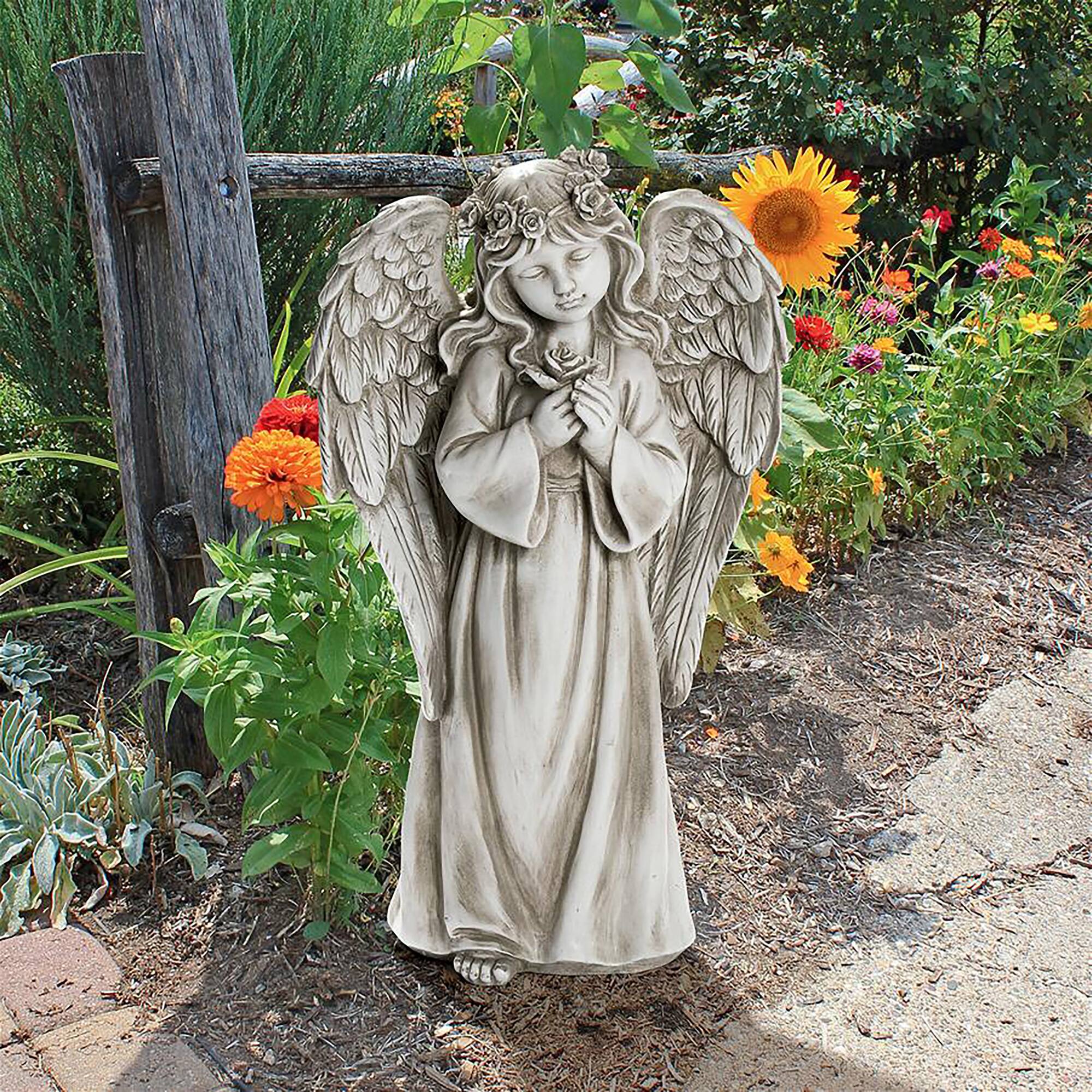 Design Toscano 20" Divine Messenger Memorial Garden Angel Statue