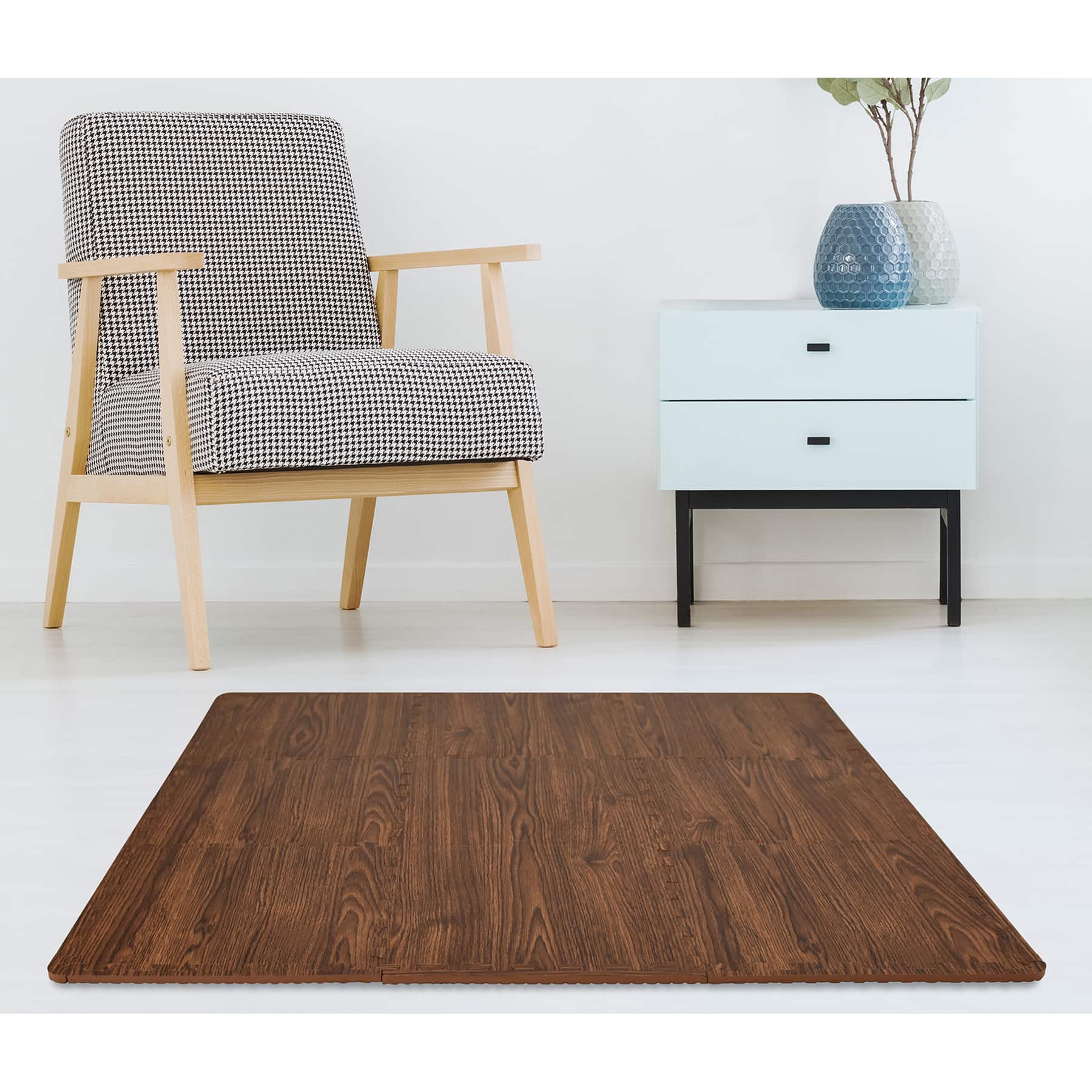 FloorPops Craftsman Interlocking Floor Tiles