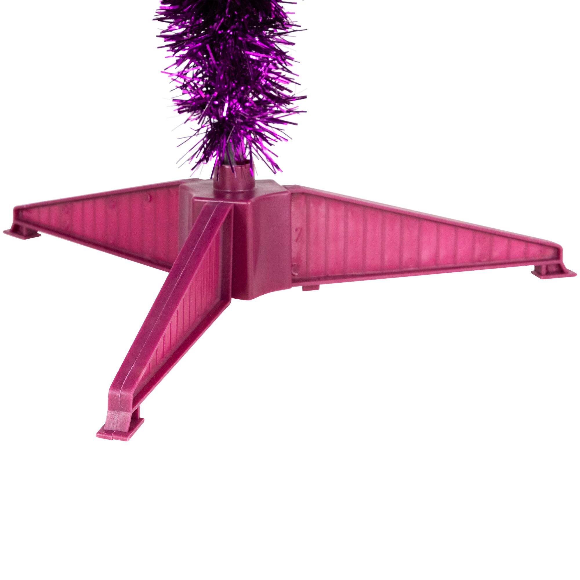 4ft. Unlit Purple Tinsel Artificial Christmas Tree