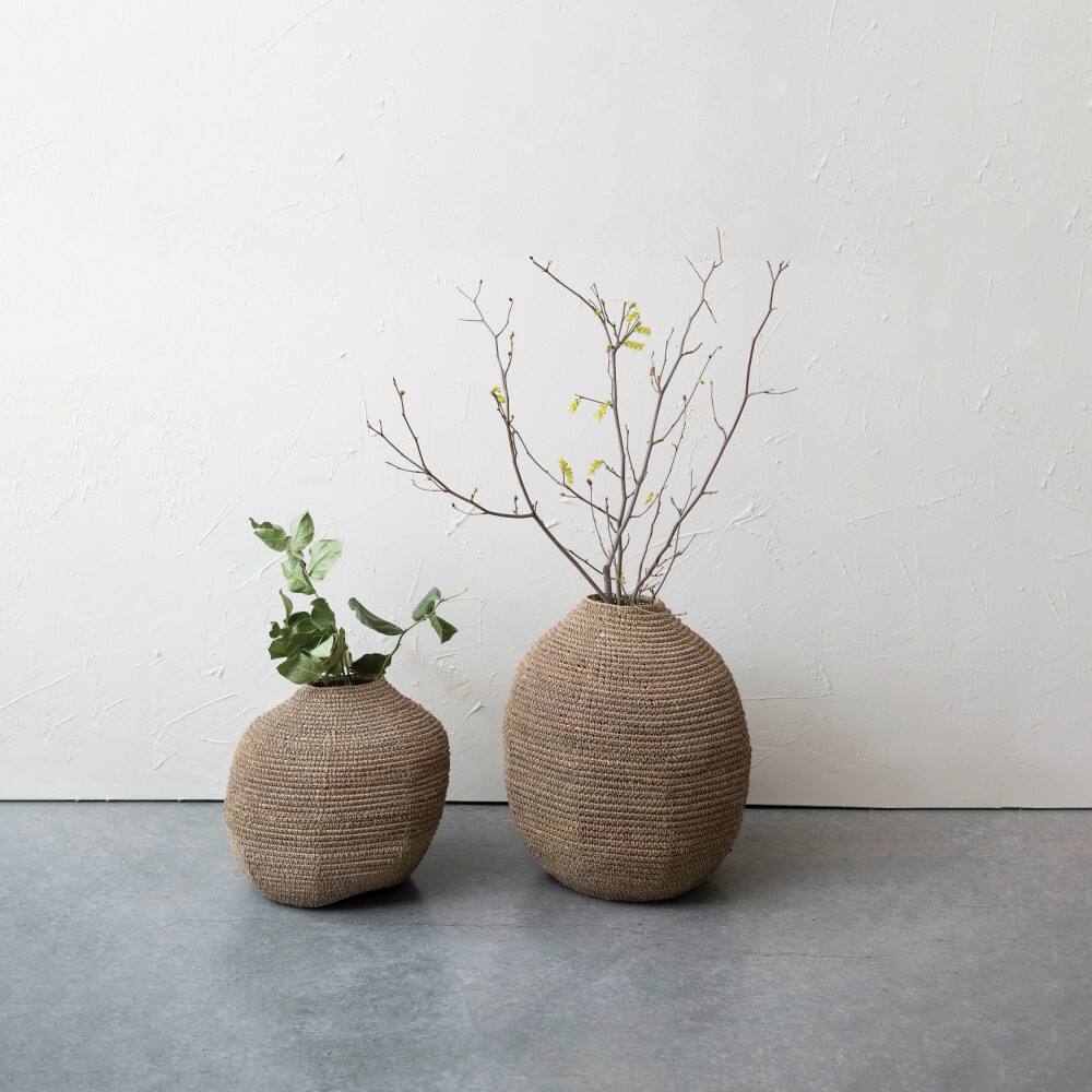 Hello Honey® Large Natural Decorative Handwoven Rattan Basket