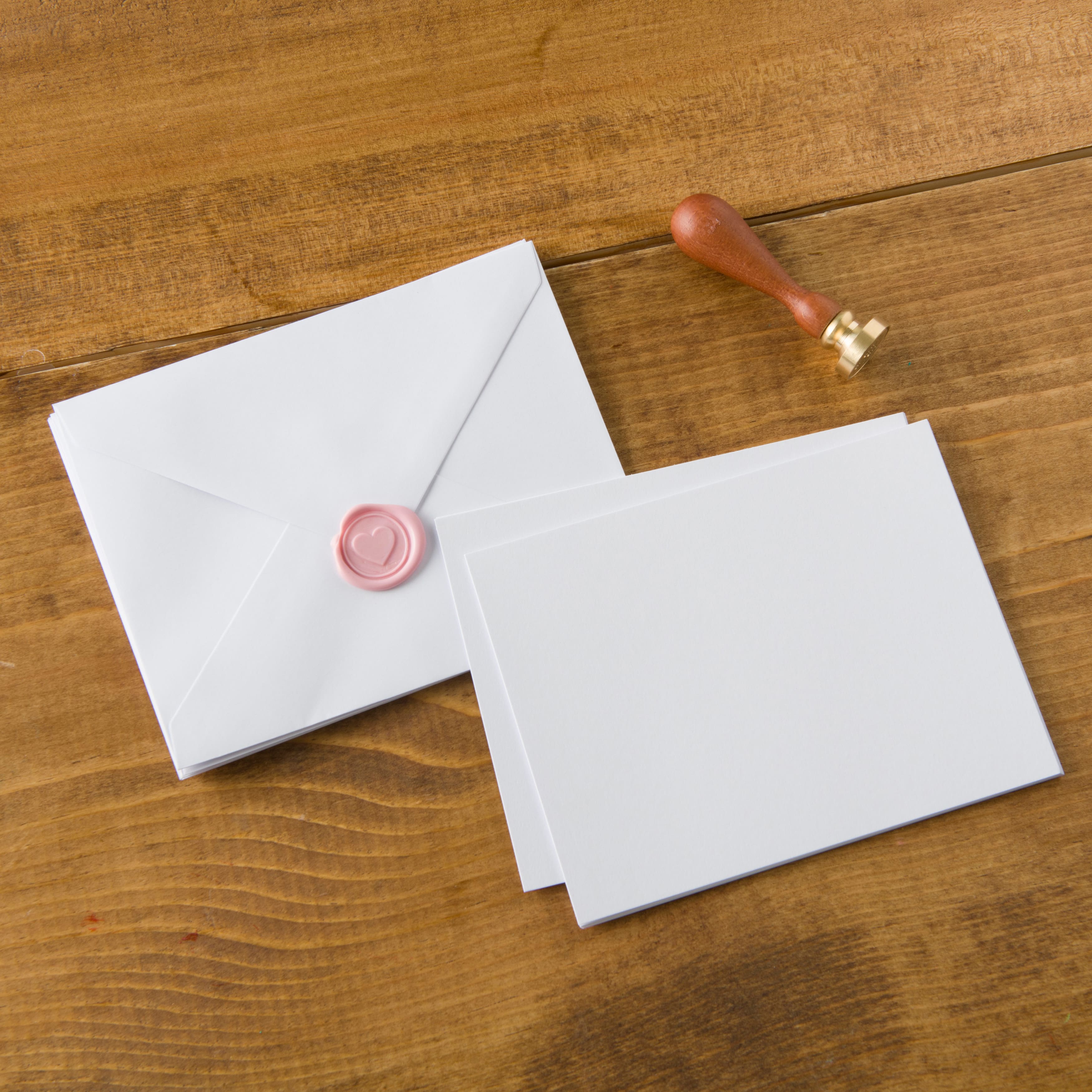 50 Sets of White Flat Cards &#x26; Envelopes by Recollections&#x2122;, 4.25&#x22; x 5.5&#x22;