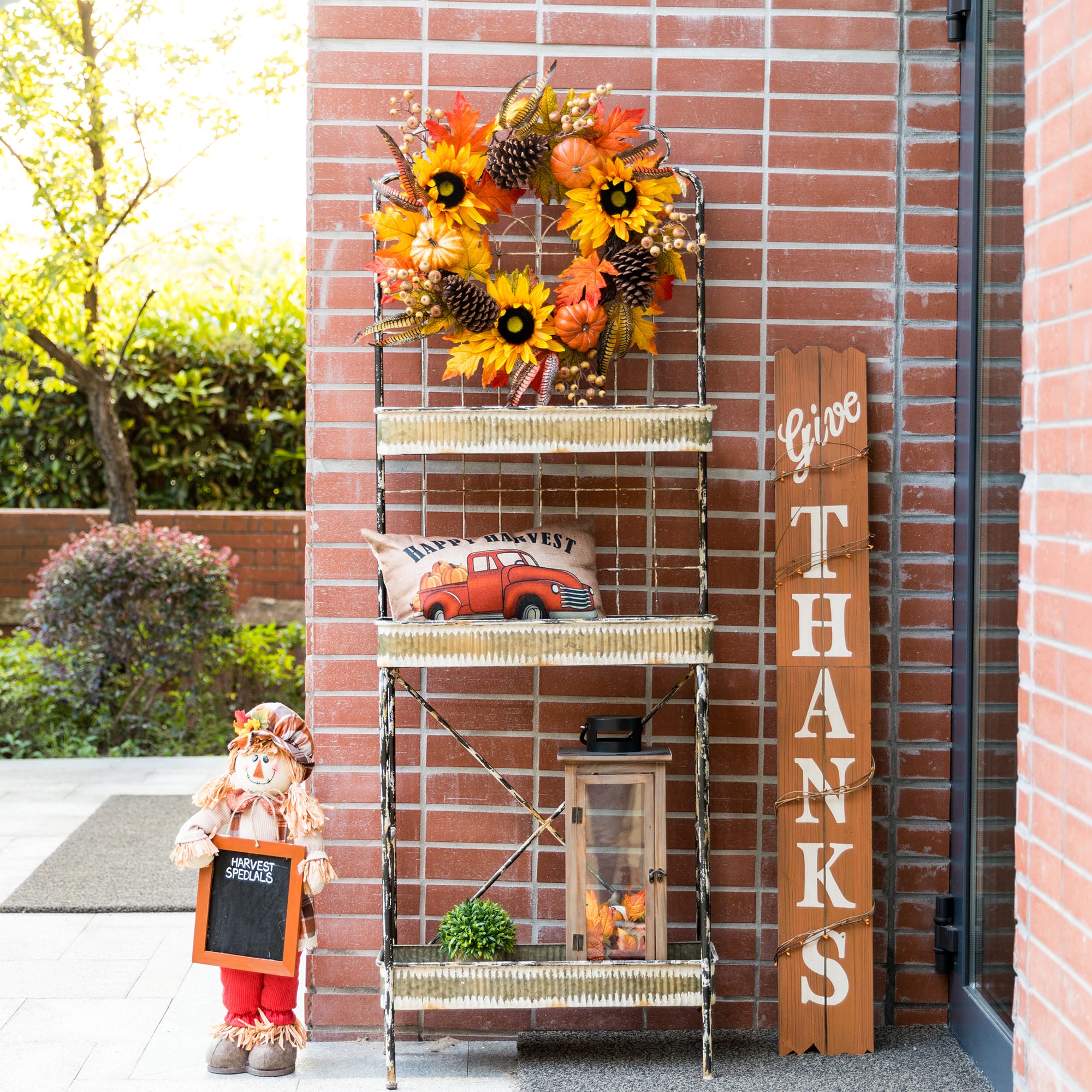 Glitzhome® 68" Farmhouse Metal Planter Stand