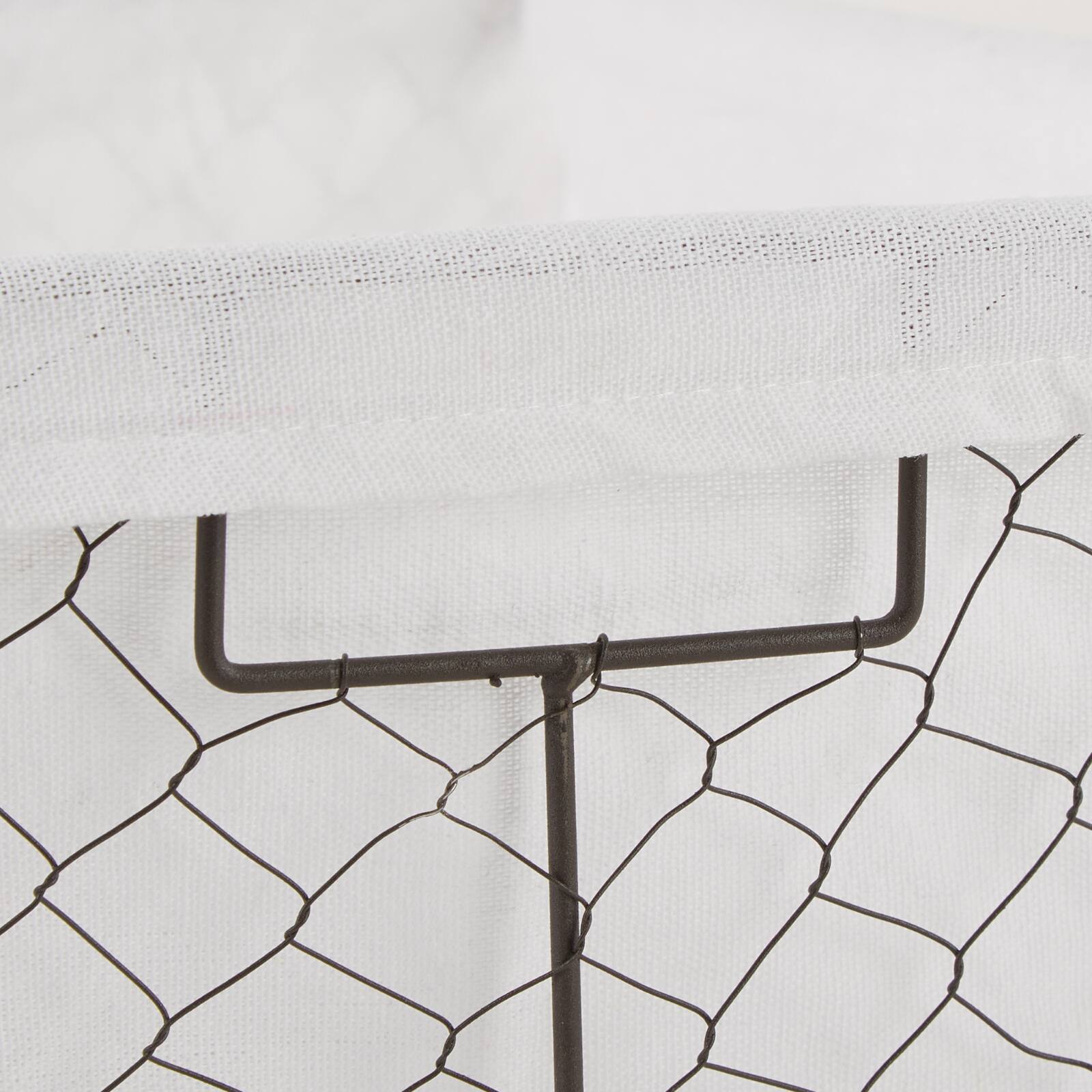 DII&#xAE; Vintage Gray Chicken Wire Basket with Bleached White Liner, 3ct.