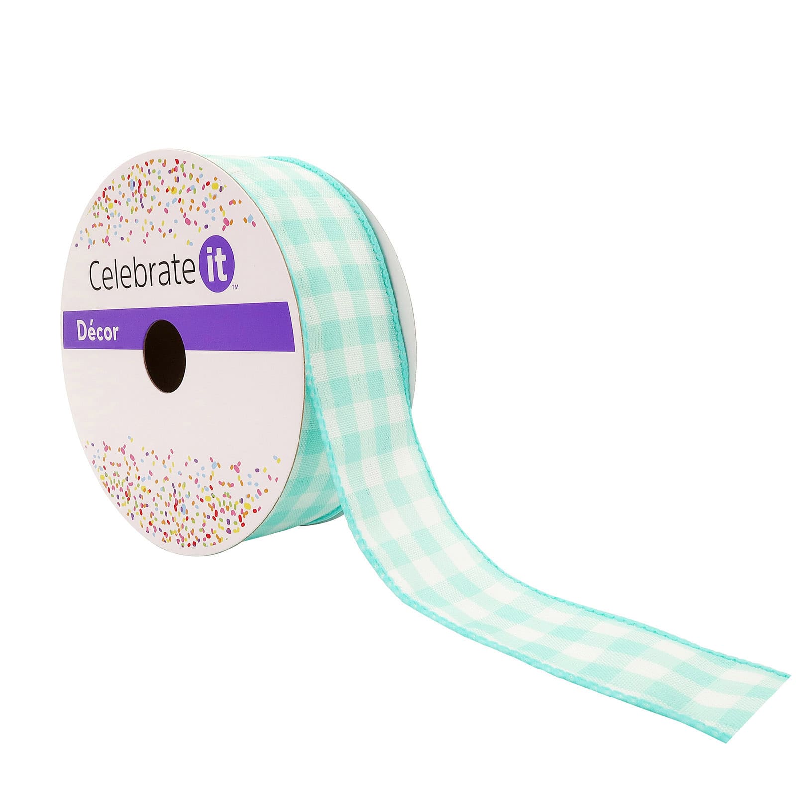 12 Pack: 1.5" x 10yd. Wired Gingham Ribbon by Celebrate It™