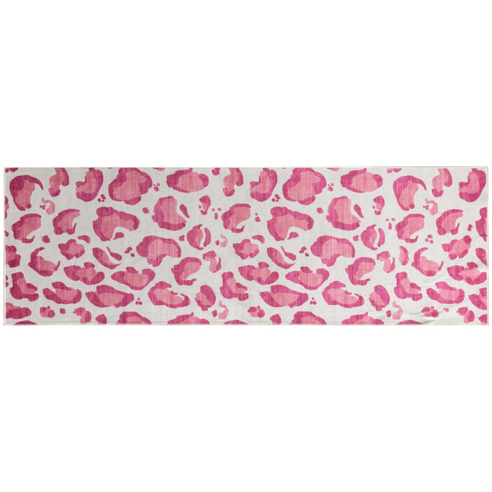 Pink Leopard Washable Rug by Ashland®