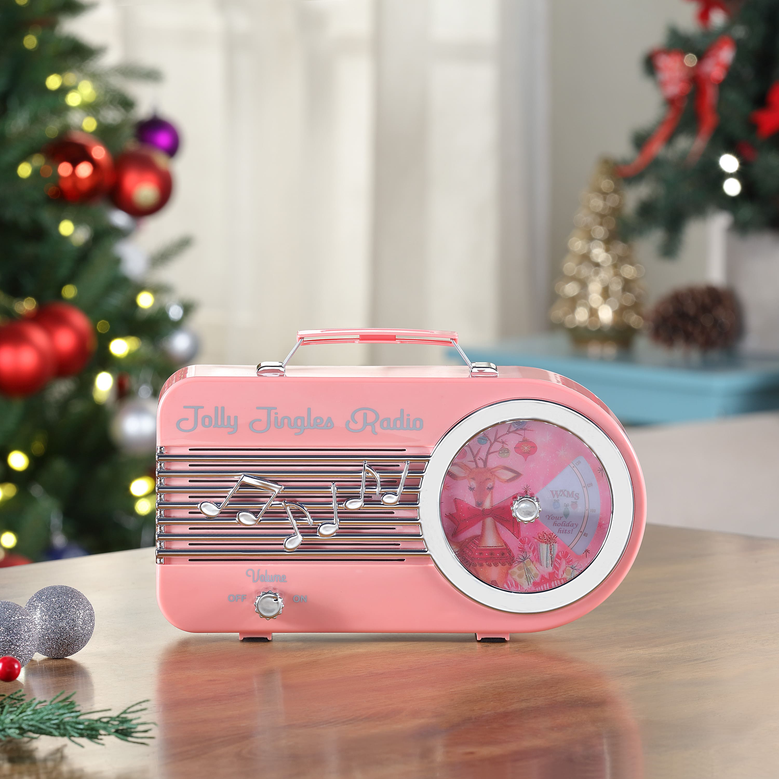 10.5" Pink Jolly Jingles Radio