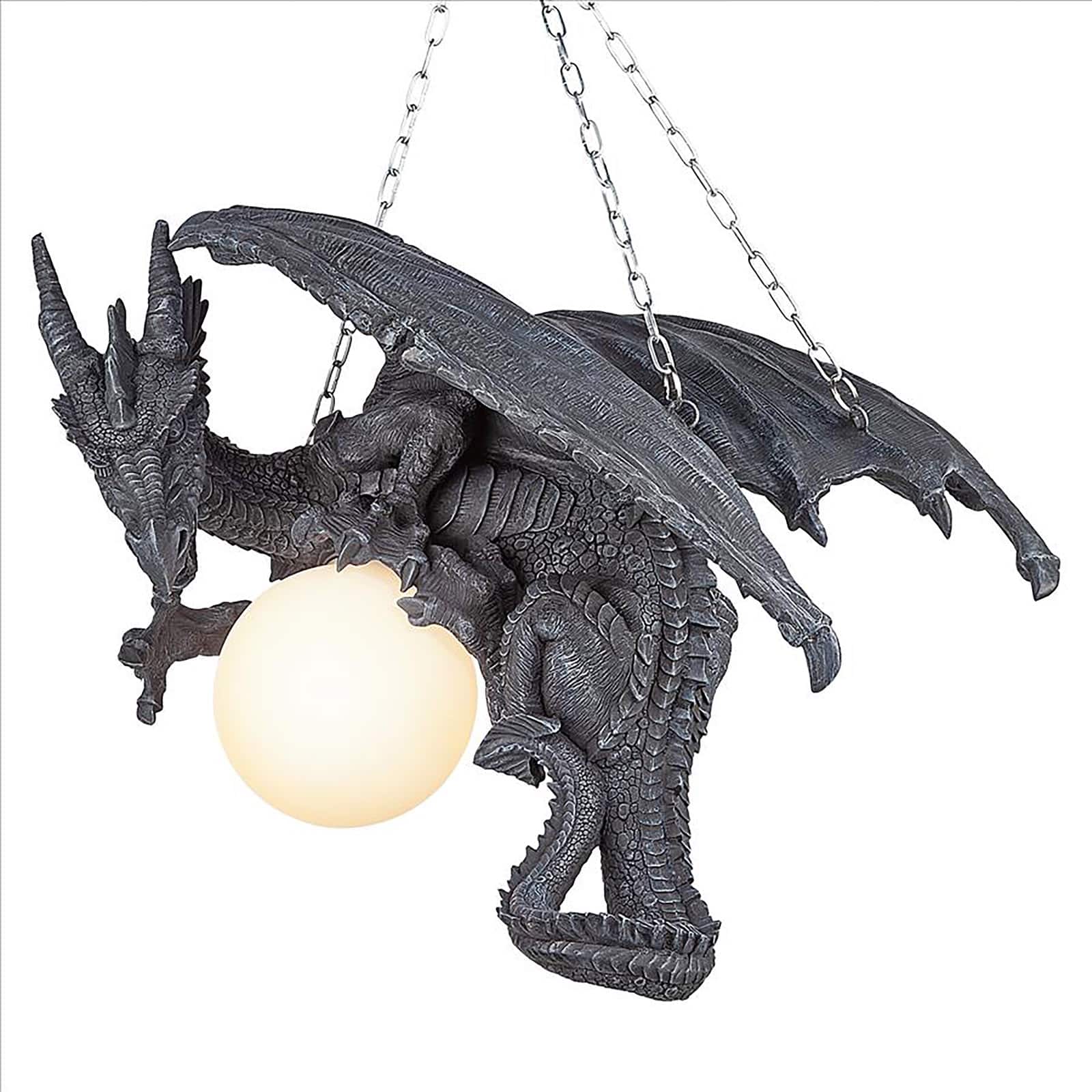Design Toscano 21&#x22; Nights Fury Sculptural Hanging Dragon Lamp