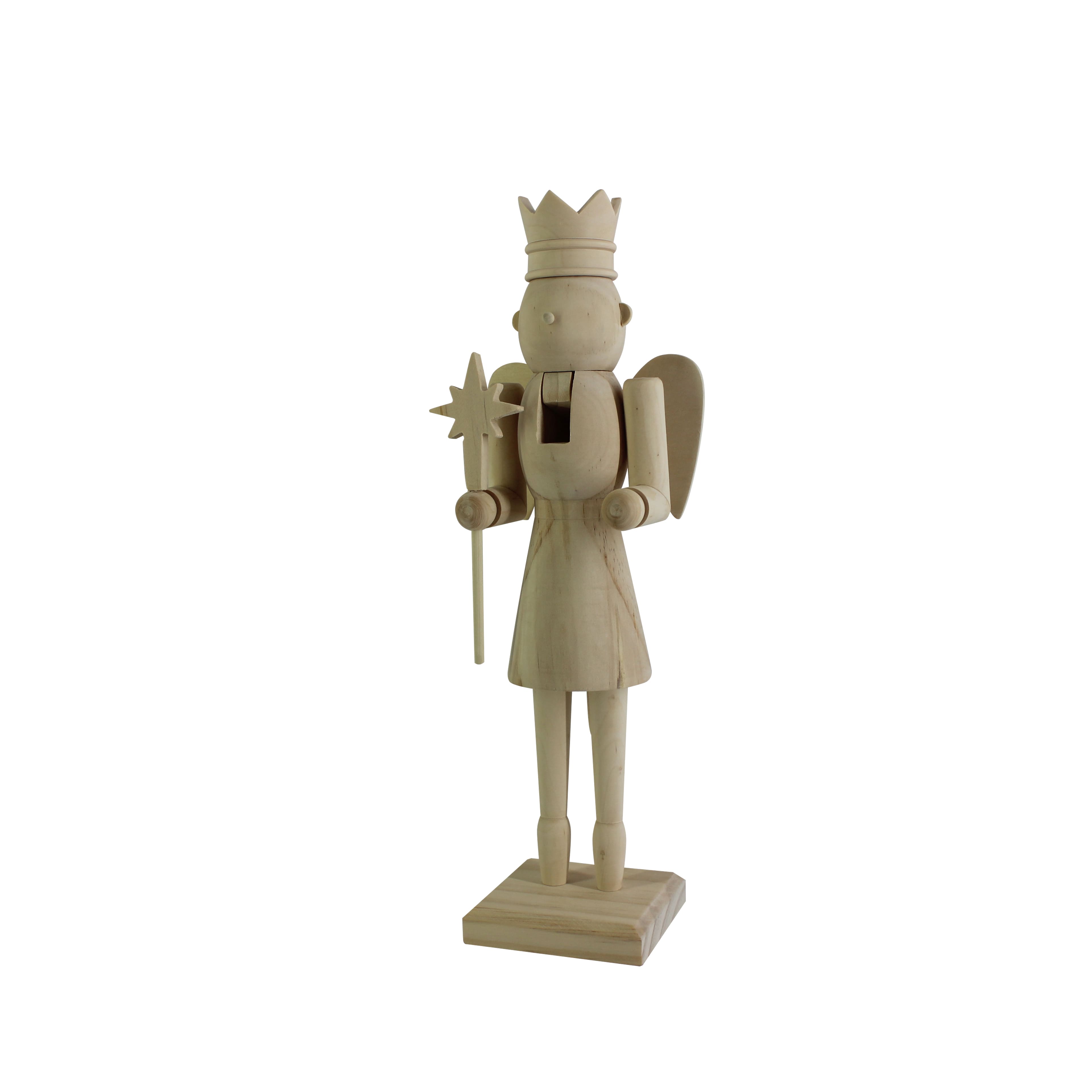 14&#x22; Angel DIY Pinewood Nutcracker by Make Market&#xAE;