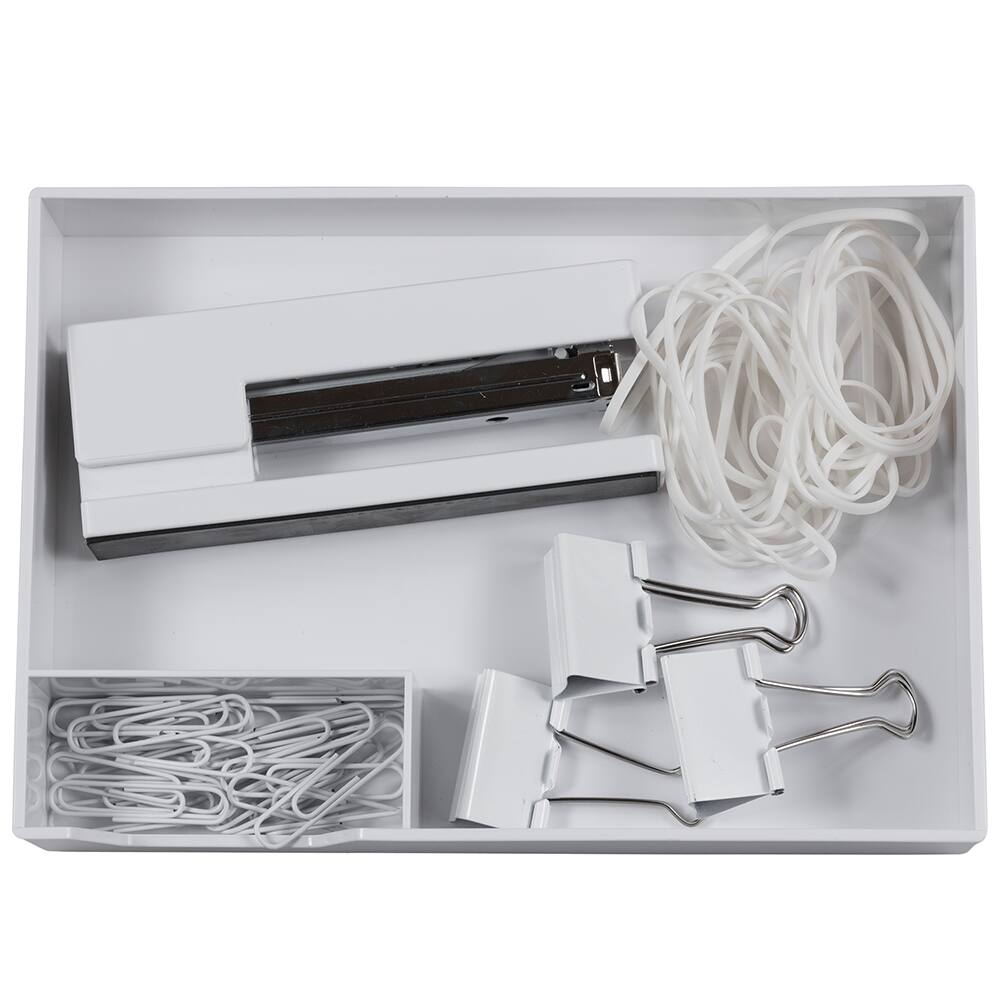 JAM Paper White Stackable Office Supply Tray