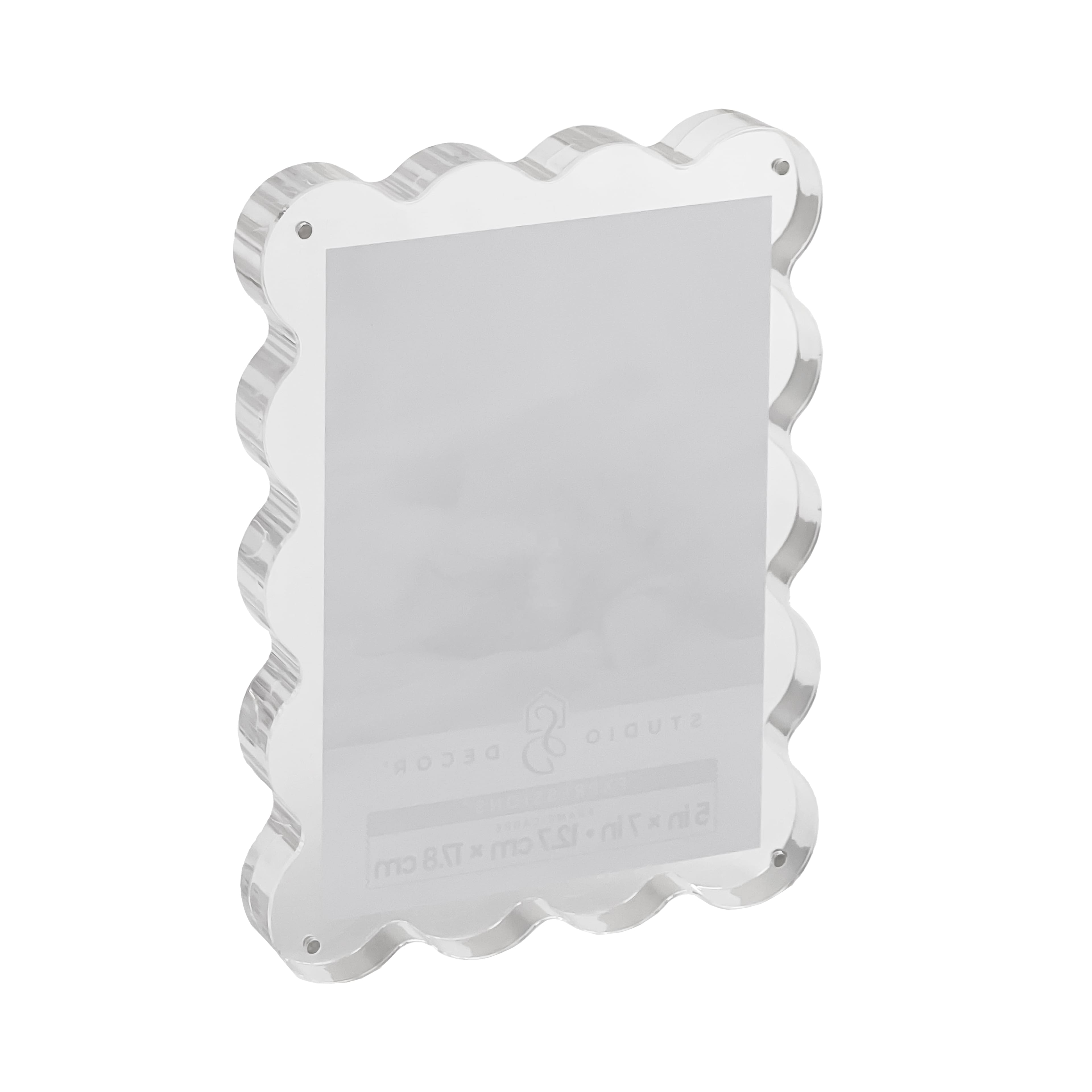 Expressions&#x2122; 5&#x22; x 7&#x22; Squiggle Acrylic Tabletop Float Frame by Studio D&#xE9;cor&#xAE;