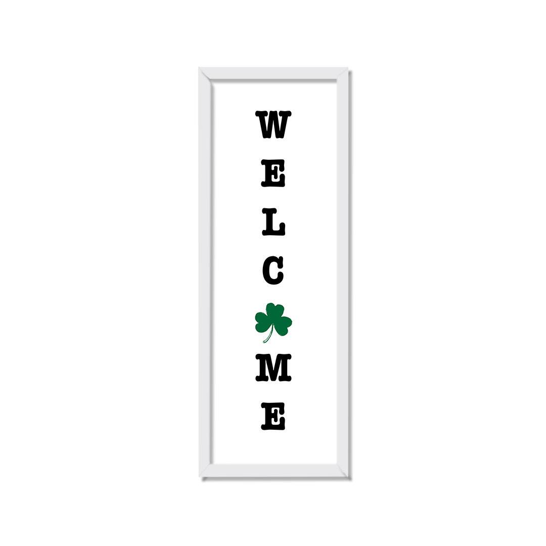 Welcome Print 12" x 36" Black Framed Print Under Plexiglass
