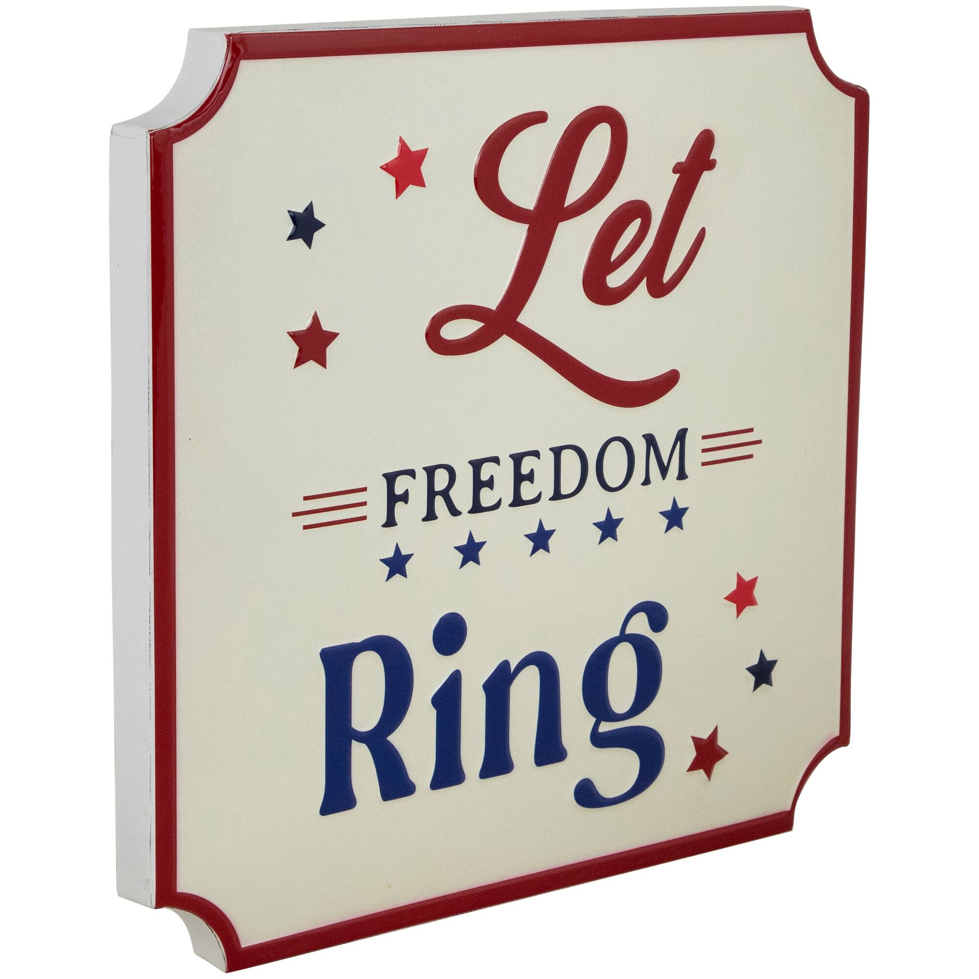 11.75" Let Freedom Ring Americana Metal Wall Sign