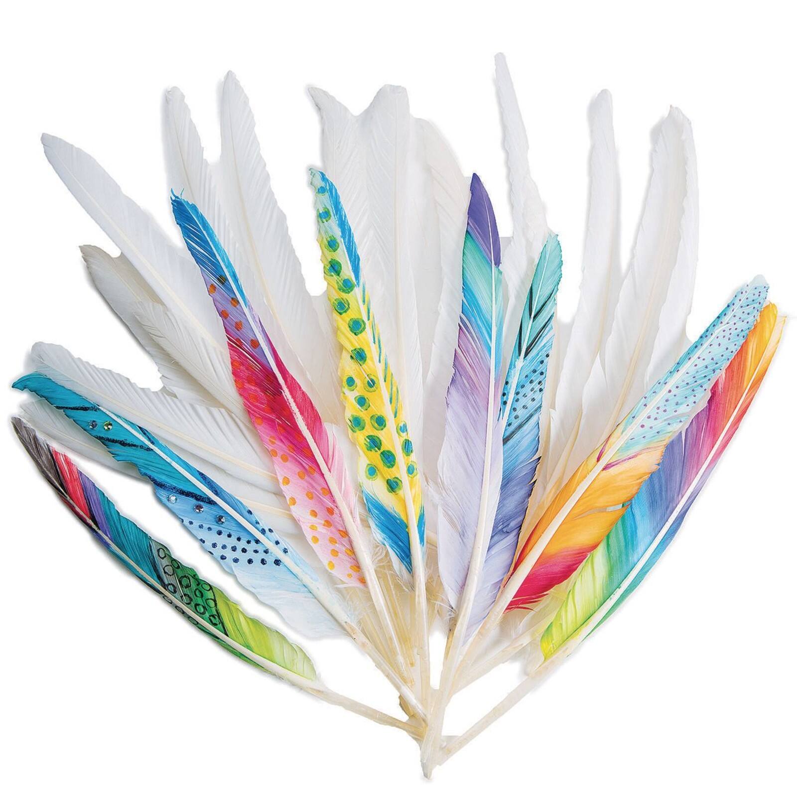 S&S® Worldwide White Long Quill Feathers, 144ct.