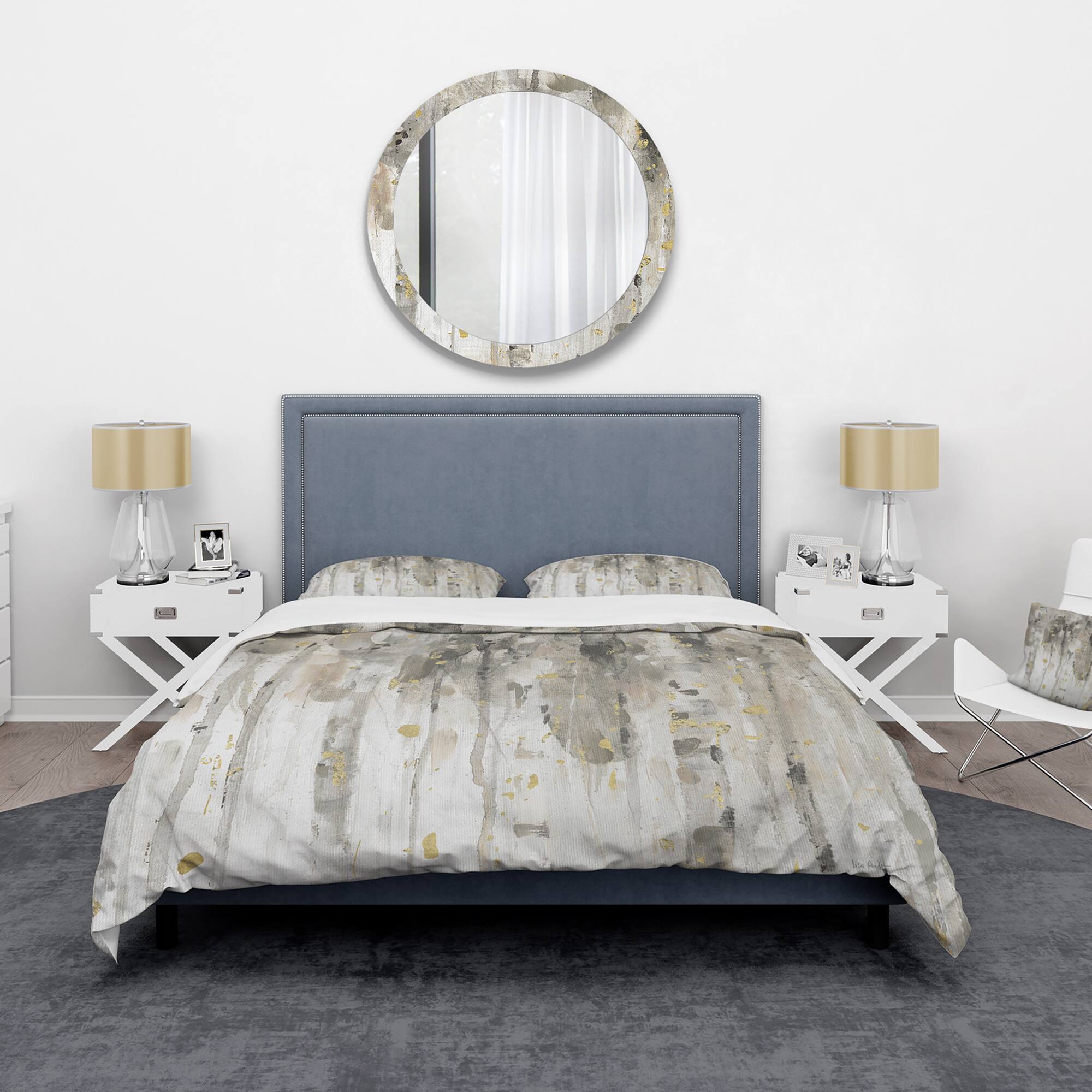 Designart &#x27;The Modern Grey Forest IV&#x27; Glam Bedding Set - Duvet Cover &#x26; Shams
