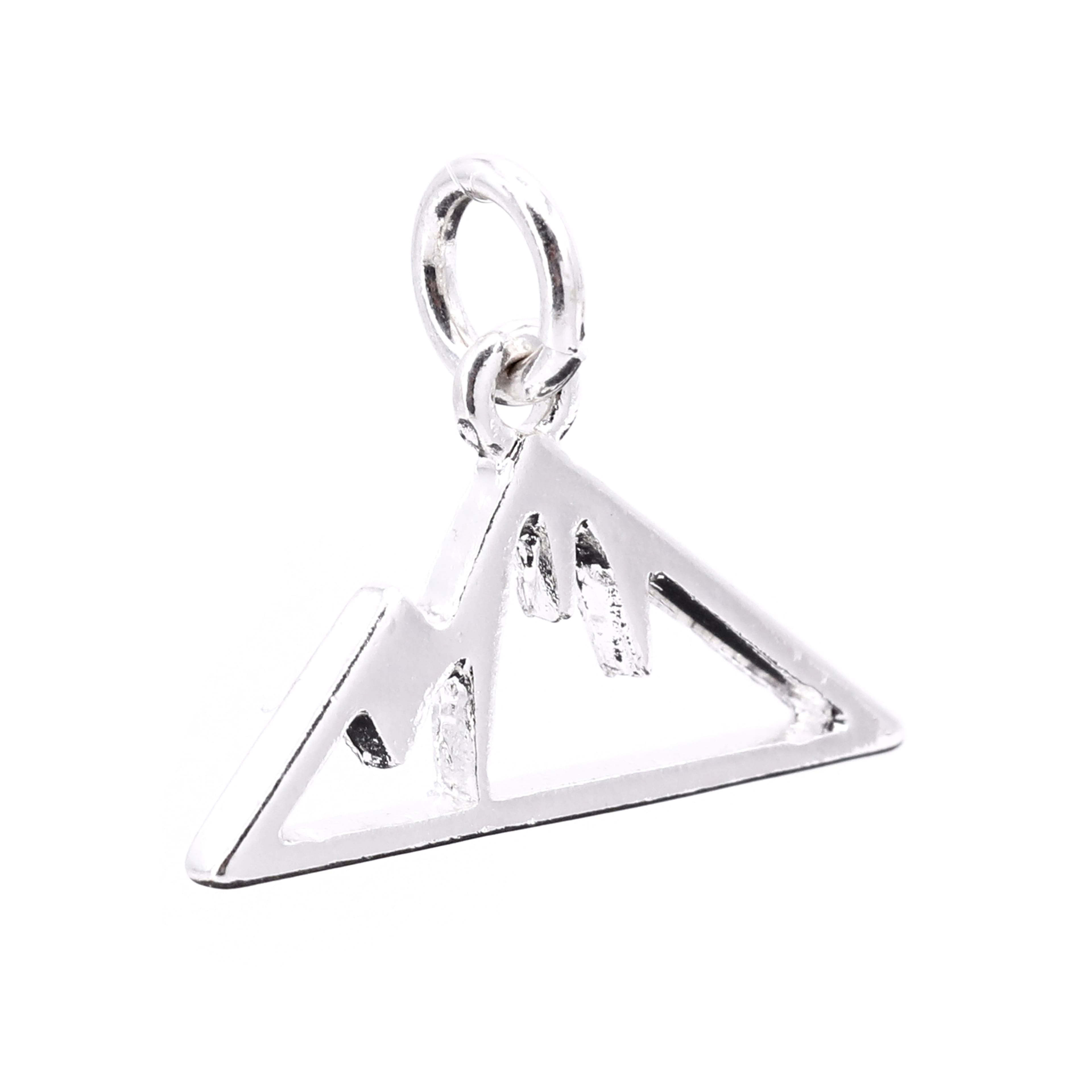 12 Pack: Silver Plated Mountain Charm by Bead Landing™