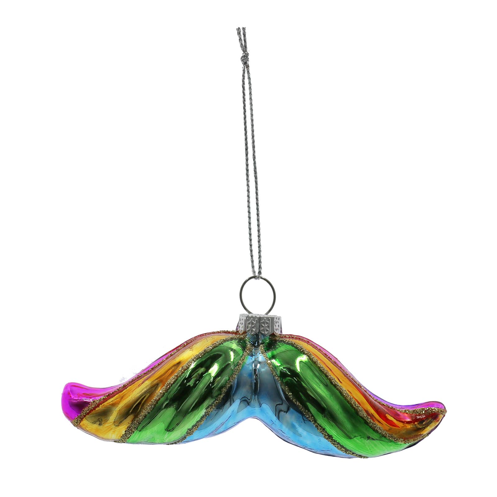4&#x22; Pride Mustache Glass Ornament by Ashland&#xAE;