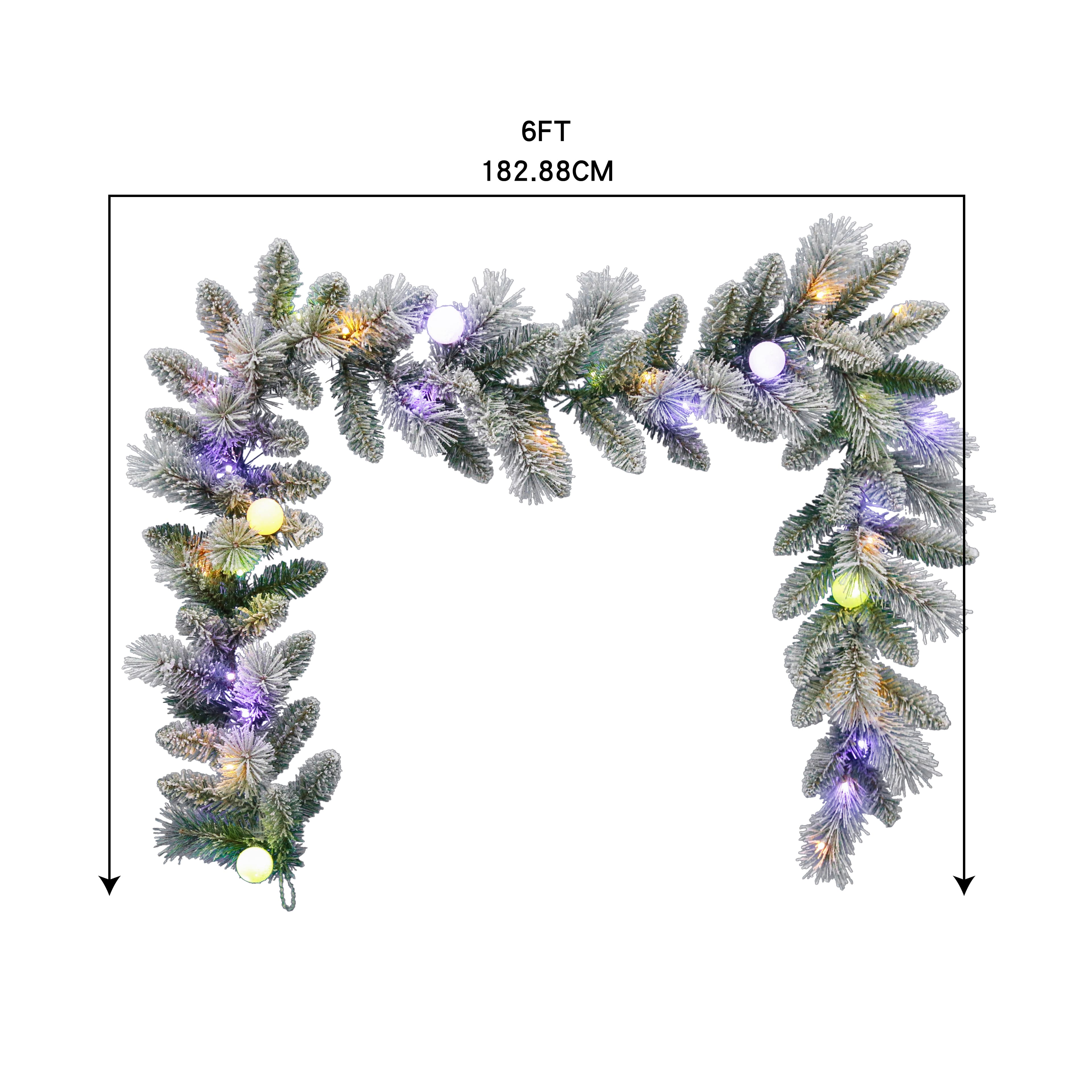 6ft. Pre-Lit Glacier Fir Garland by Ashland&#xAE;