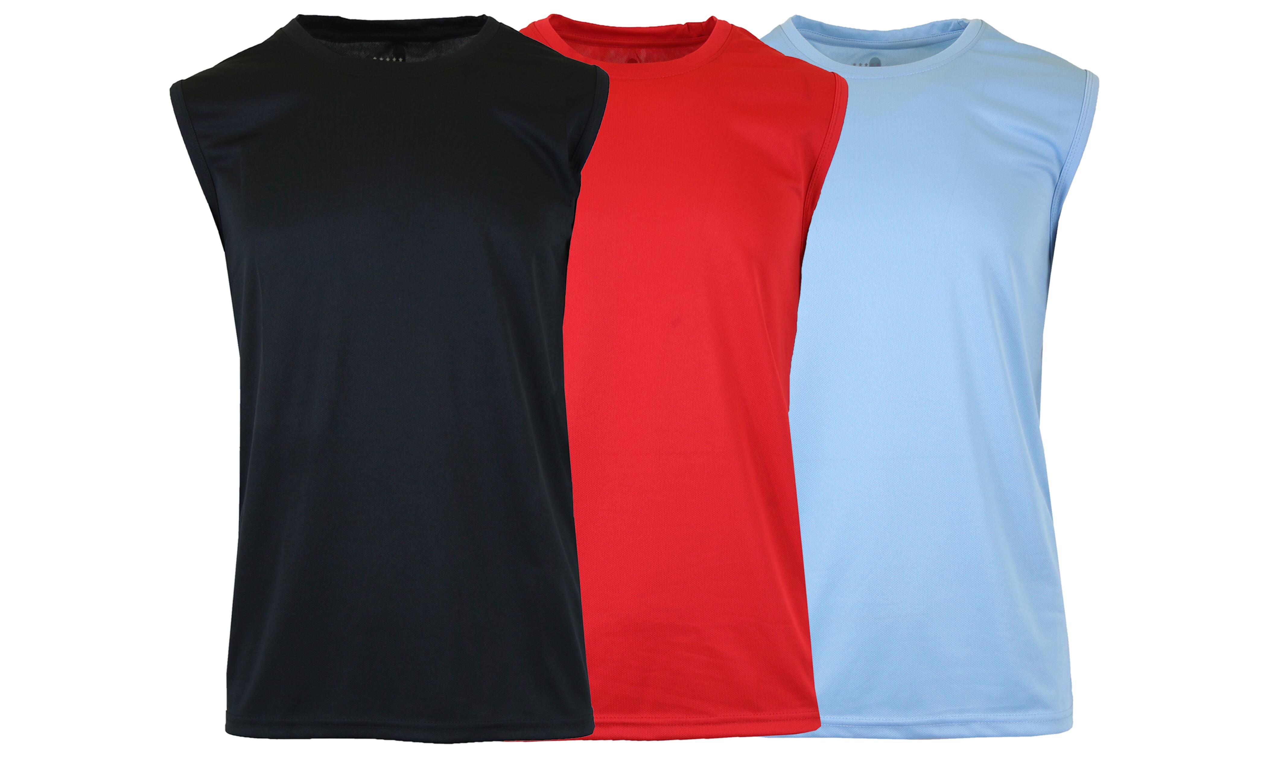 Galaxy by Harvic Performance Men's Muscle T-Shirt 3 Pack